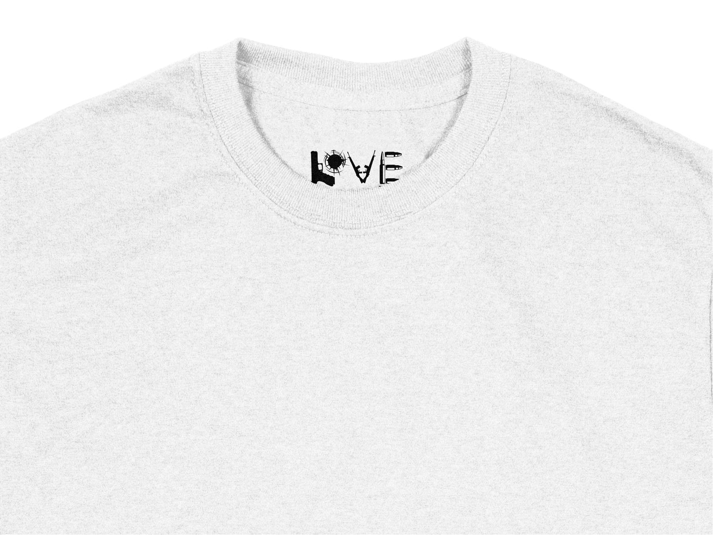 Minimalist Love Embroidery White T-Shirt, Simple Text Design, Casual Apparel, Unisex Fashion, Soft Cotton Tee, Gift Idea