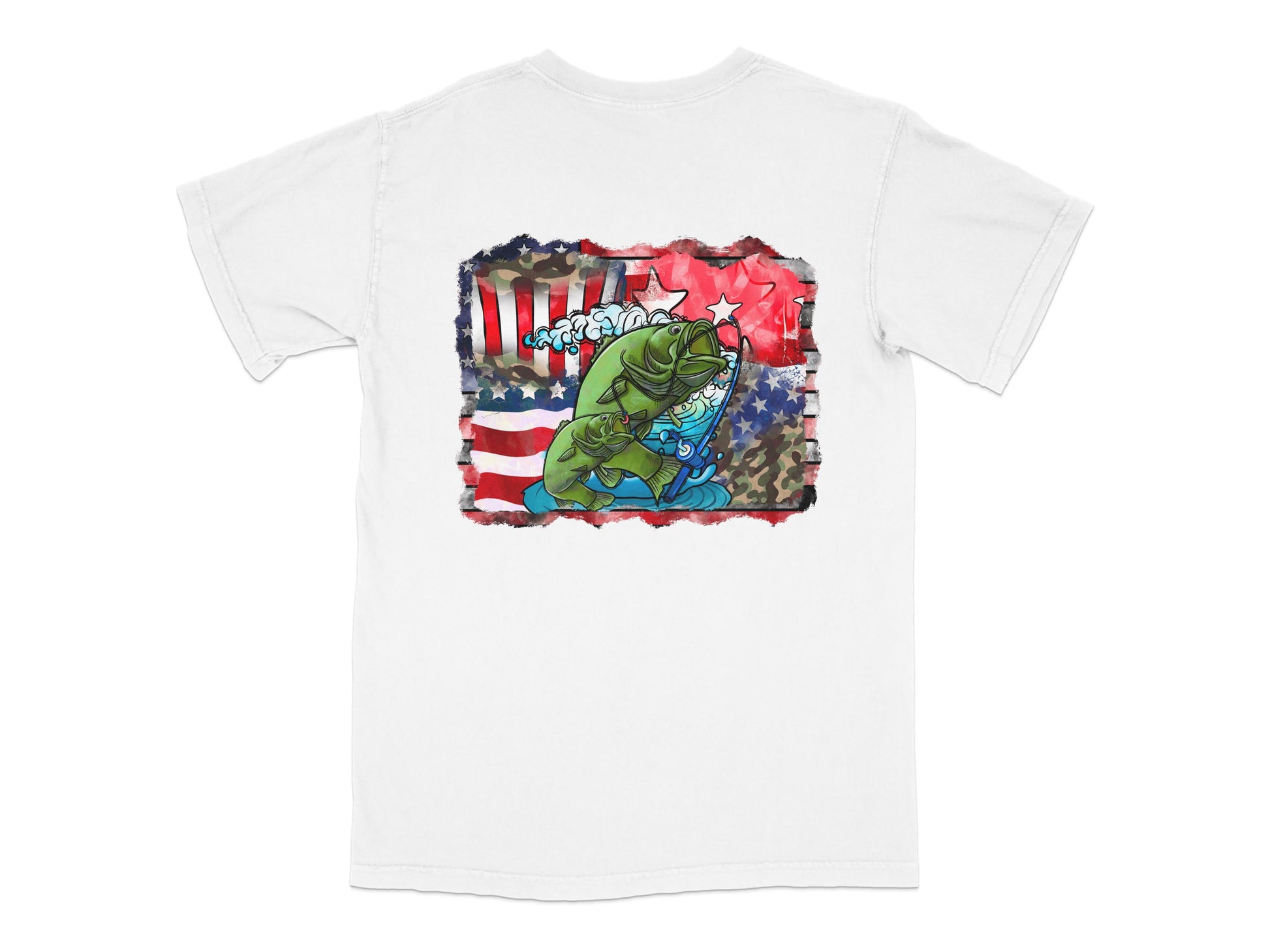 Patriotic Frog Graphic T-Shirt, USA Flag Print, Cartoon Frog, Unisex Tee, American Theme Apparel, Casual Summer Top, Unique Graphic Tee