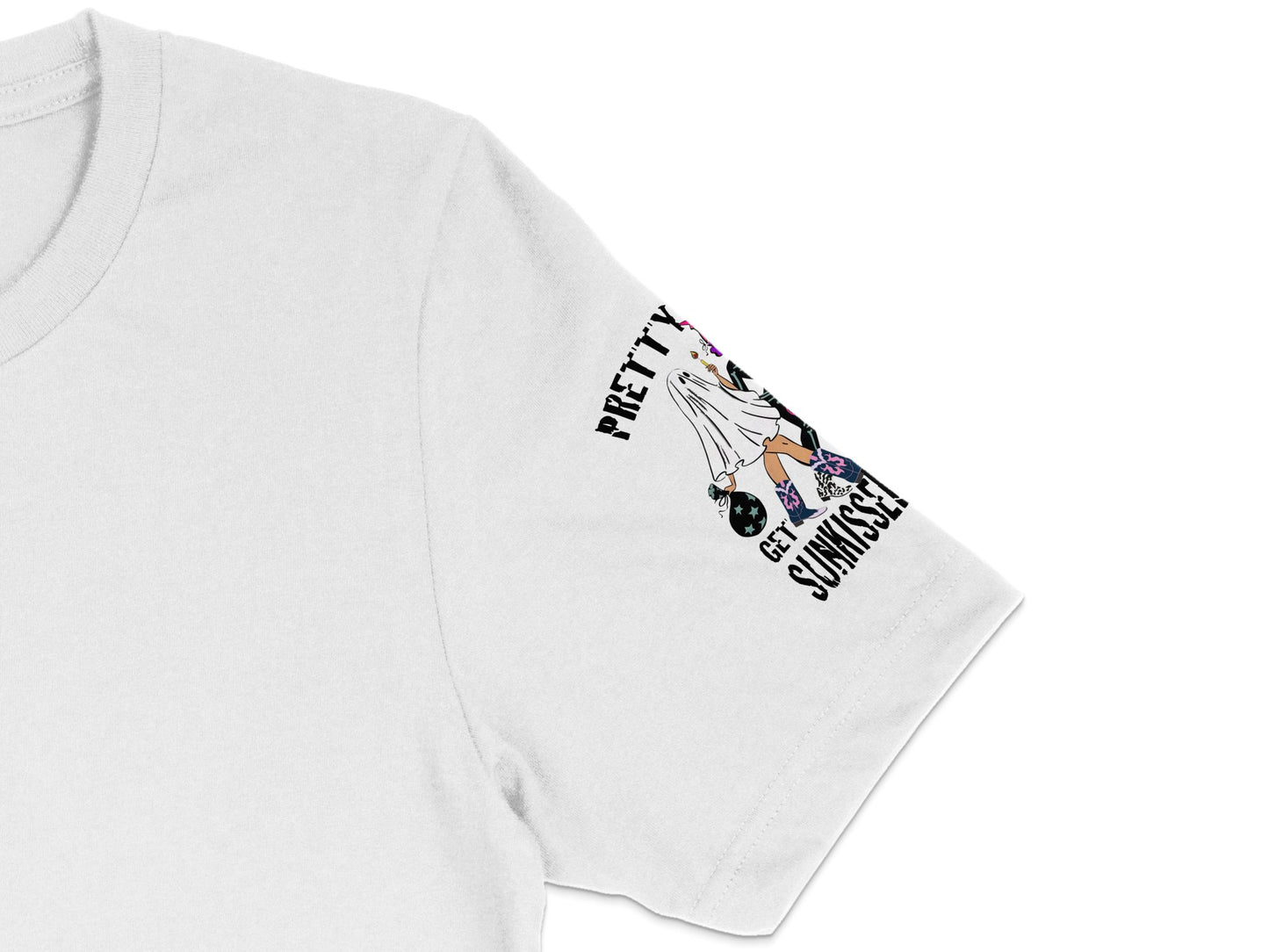Women's White T-Shirt Pretty But Psychotic Graphic Print, Casual Cotton Tee, Stylish Summer Top