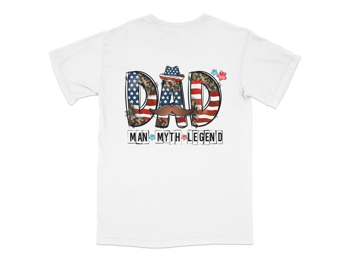 Patriotic Dad T-Shirt, Man Myth Legend, American Flag Design, Father's Day Gift, USA Tee