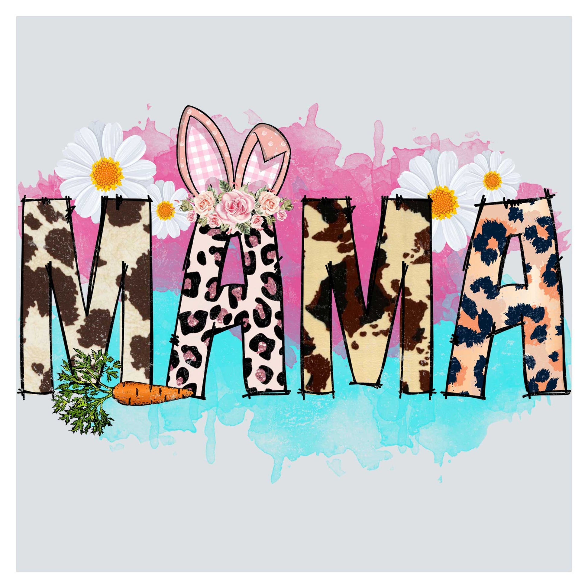 a picture of the word mama written in animal print
