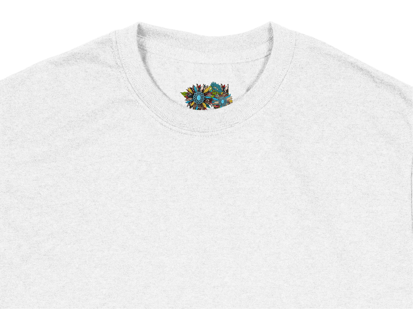 Embroidered Sunflower Design Grey T-shirt, Unisex Cotton Tee, Floral Embroidery, Casual Summer Top, Unique Handcrafted Apparel