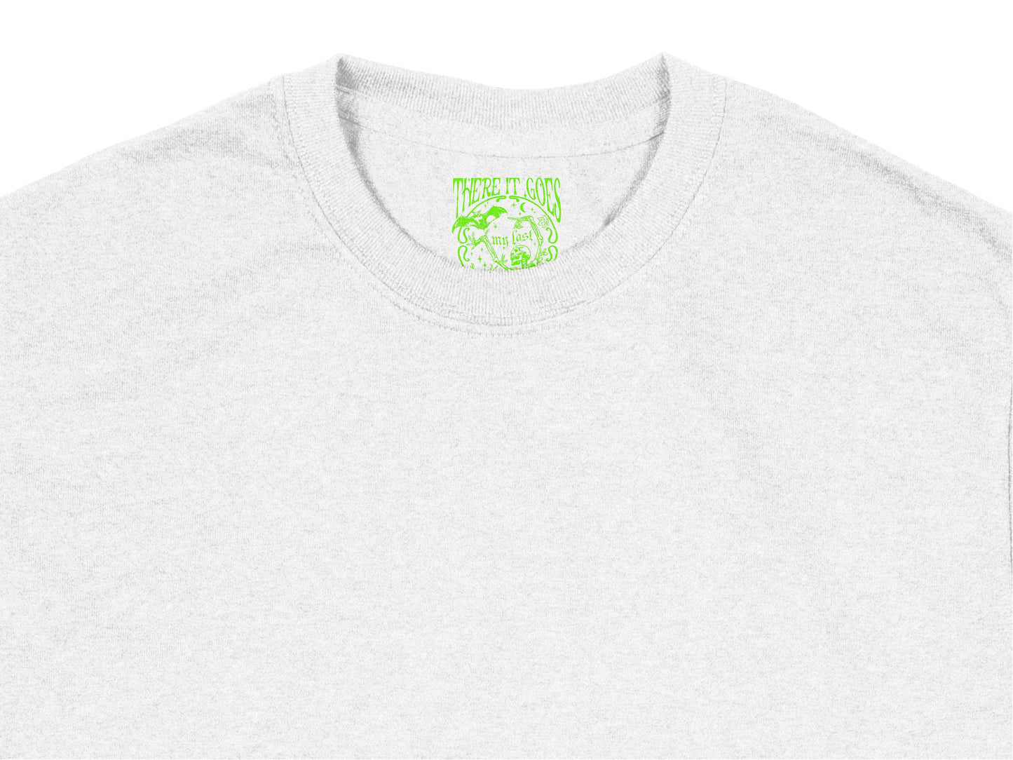 Men's Light Grey T-shirt with Green Street Dog Graphic, Casual Cotton Tee