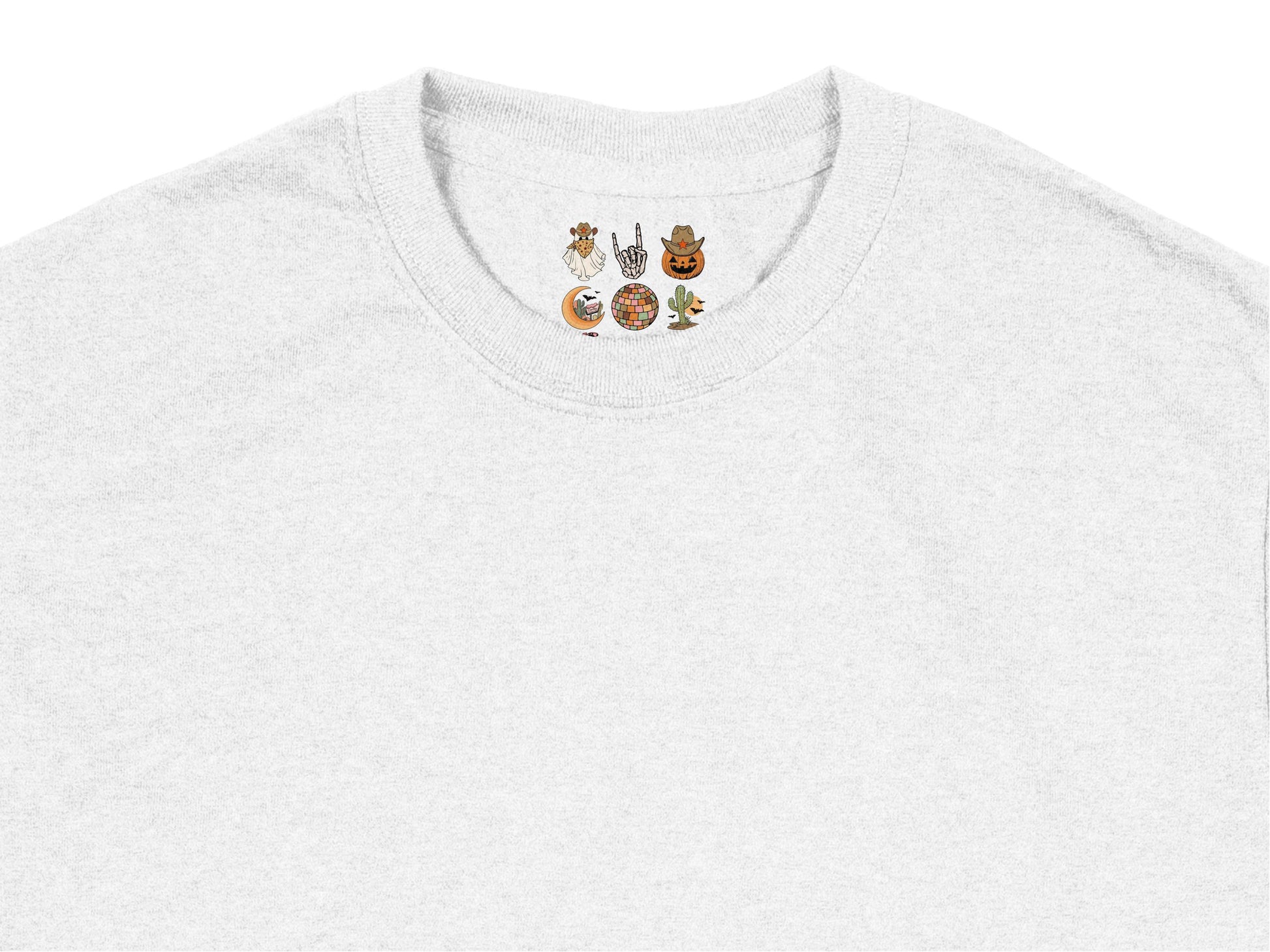 Cute Cat Embroidered T-Shirt, Unisex White Cotton Tee with Cartoon Cats, Casual Summer Top for Cat Lovers