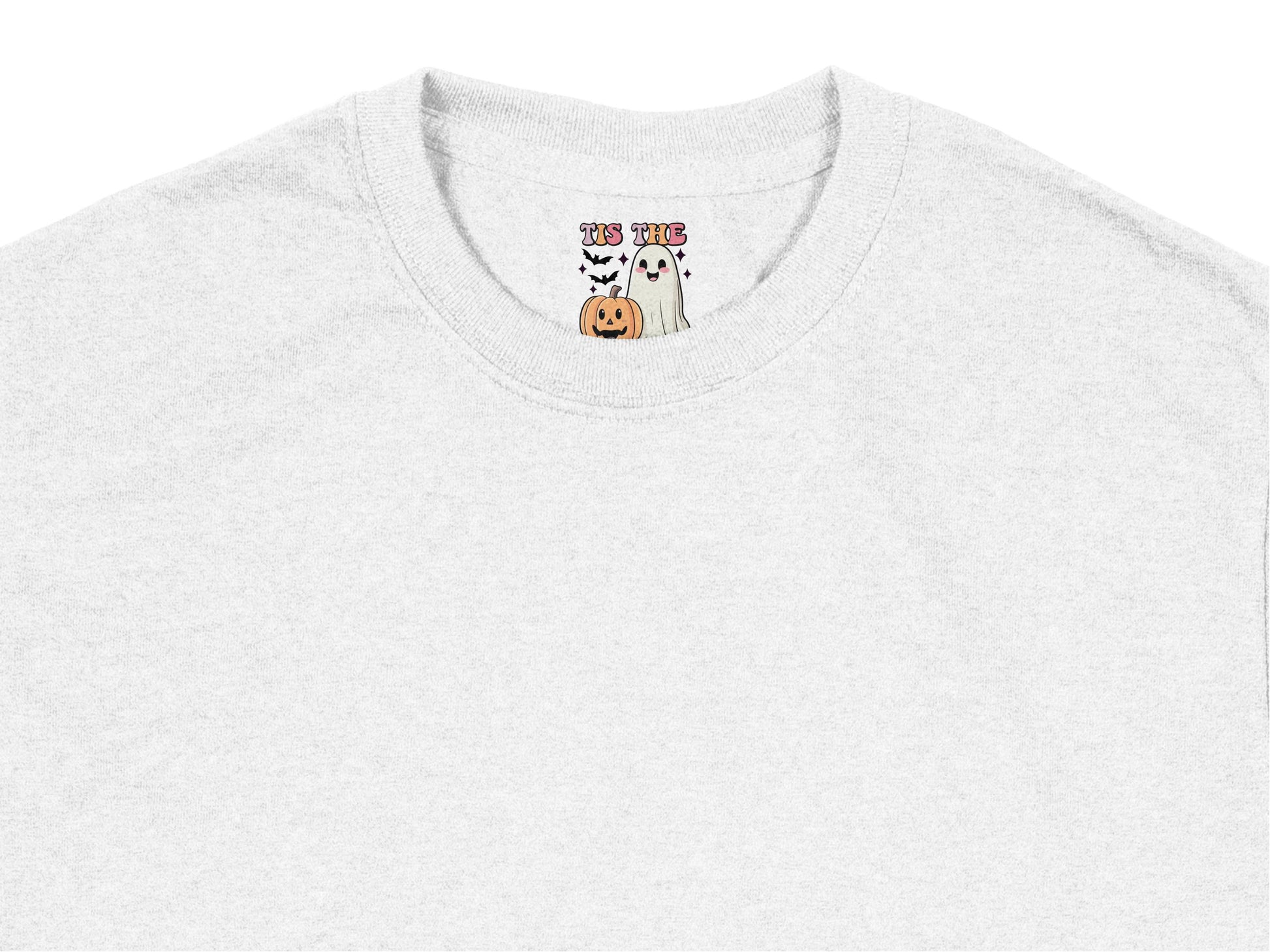 Cute Ghost T-Shirt, Halloween Casual Tee, Spooky Graphic Top, Unisex Ghost and Pumpkin Shirt