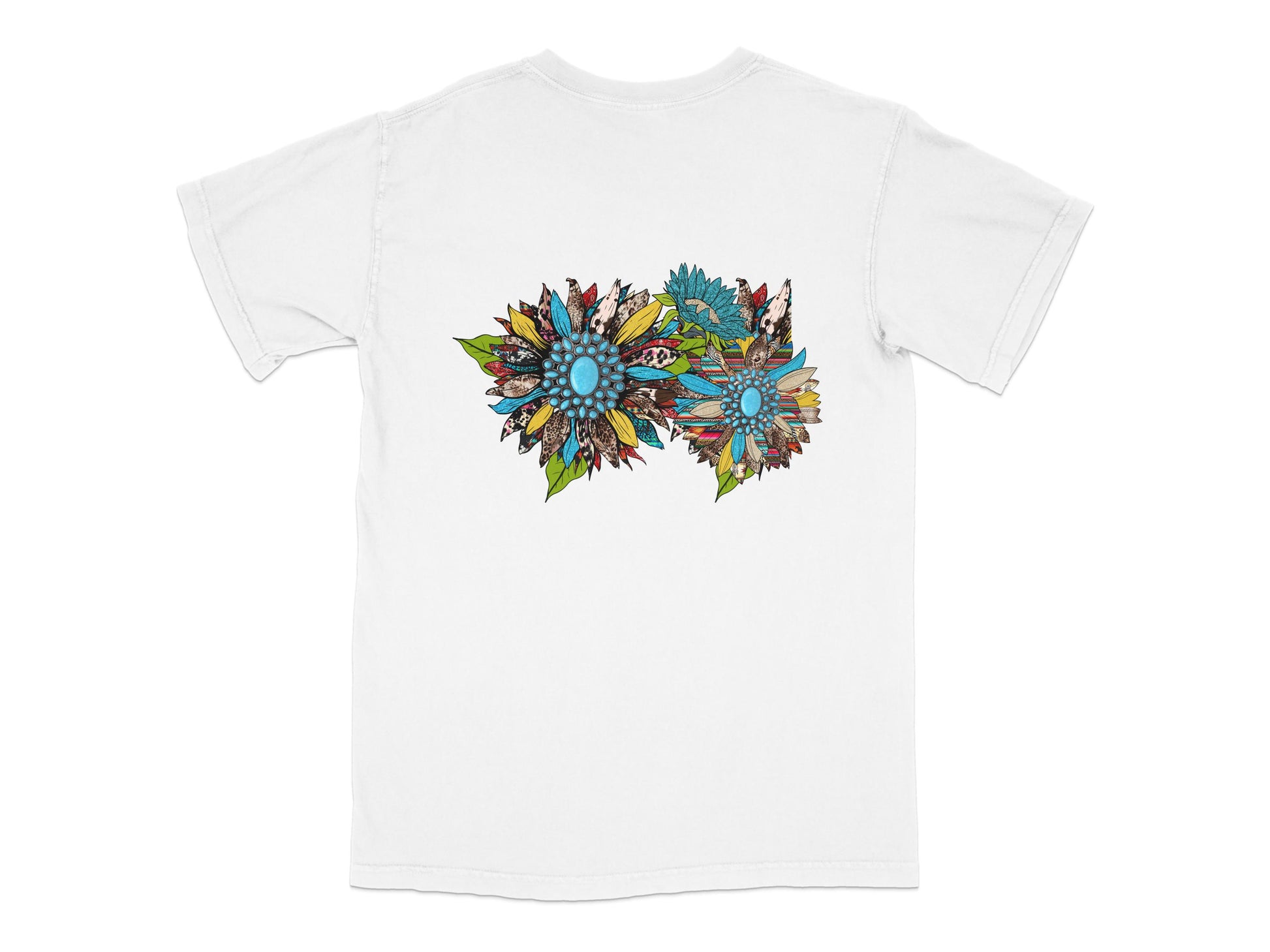 Colorful Floral Mandala T-Shirt, Bohemian Style Tee, Unisex Graphic Print Shirt, Summer Boho Top