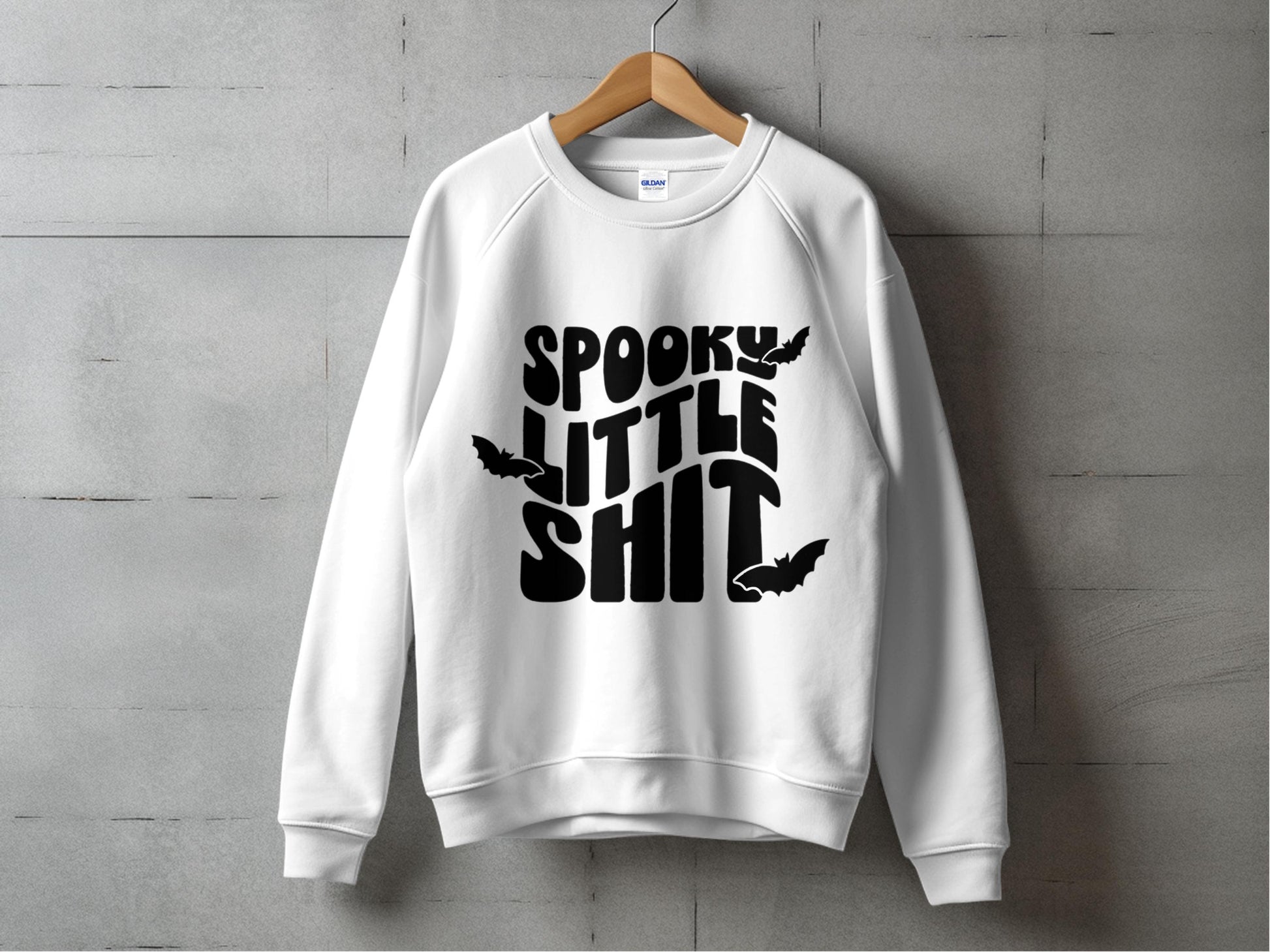 Spooky Little Shit Sweatshirt, Funny Halloween Crewneck, Casual Autumn Fashion, Unisex Adults Pullover, Gothic Style Top