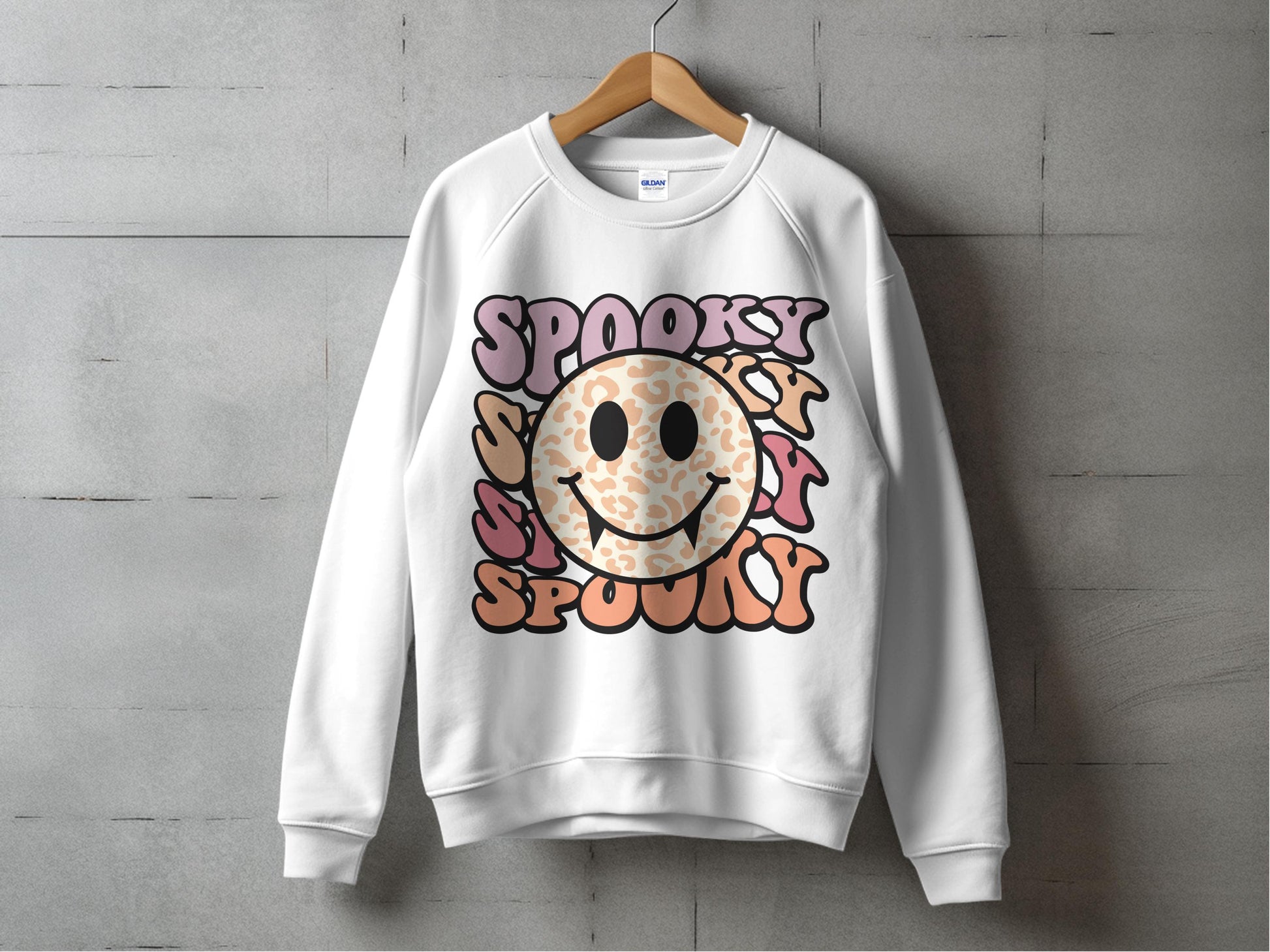 Spooky Donut Graphic Sweatshirt, Halloween Sweater, Cute Autumn Pullover, Unisex Fall Fashion Top