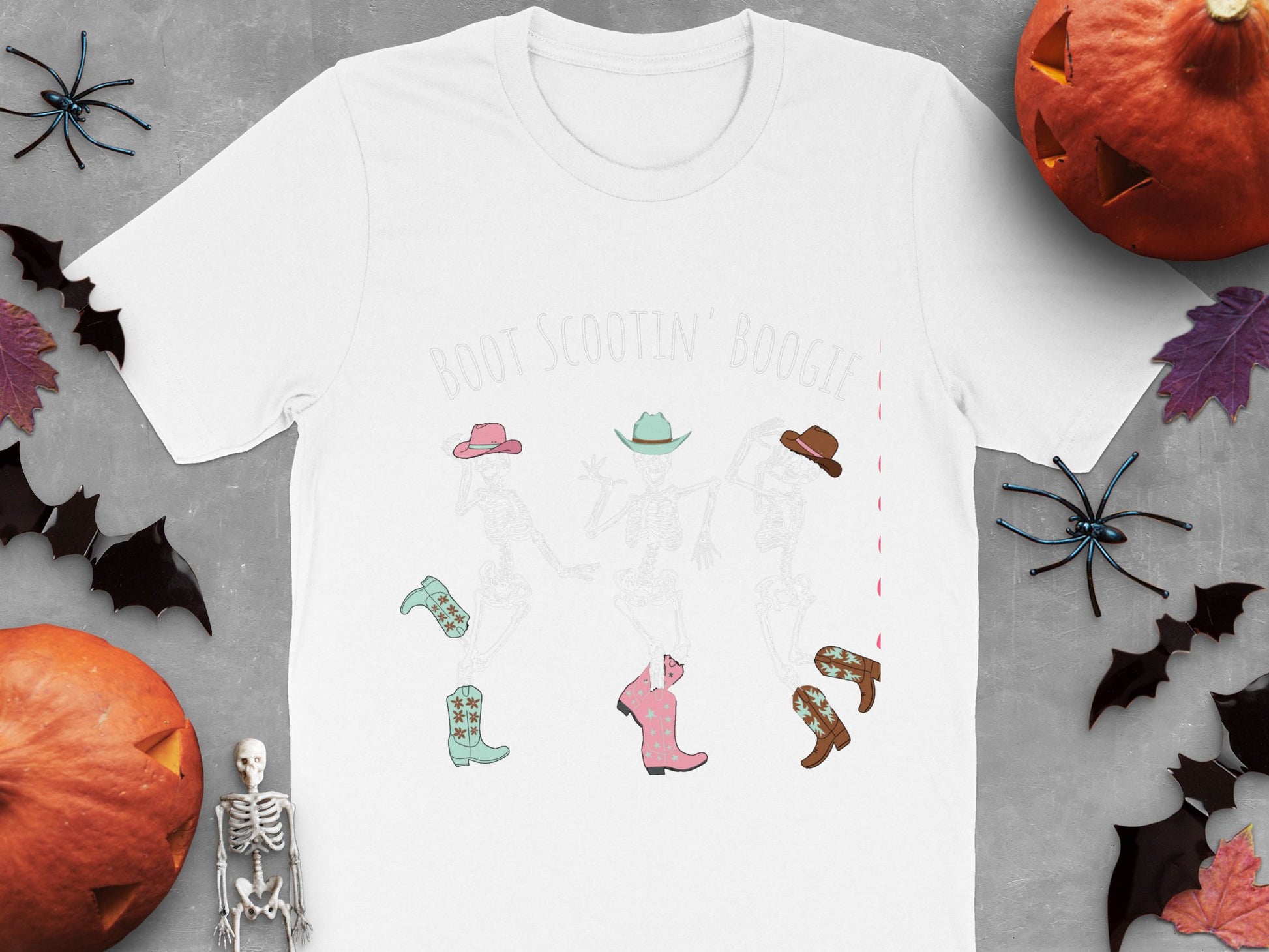 Boot Scootin' Boogie T-Shirt Country Line Dancing Cowboy Boots Graphic Tee Halloween Party Outfit Casual Wear