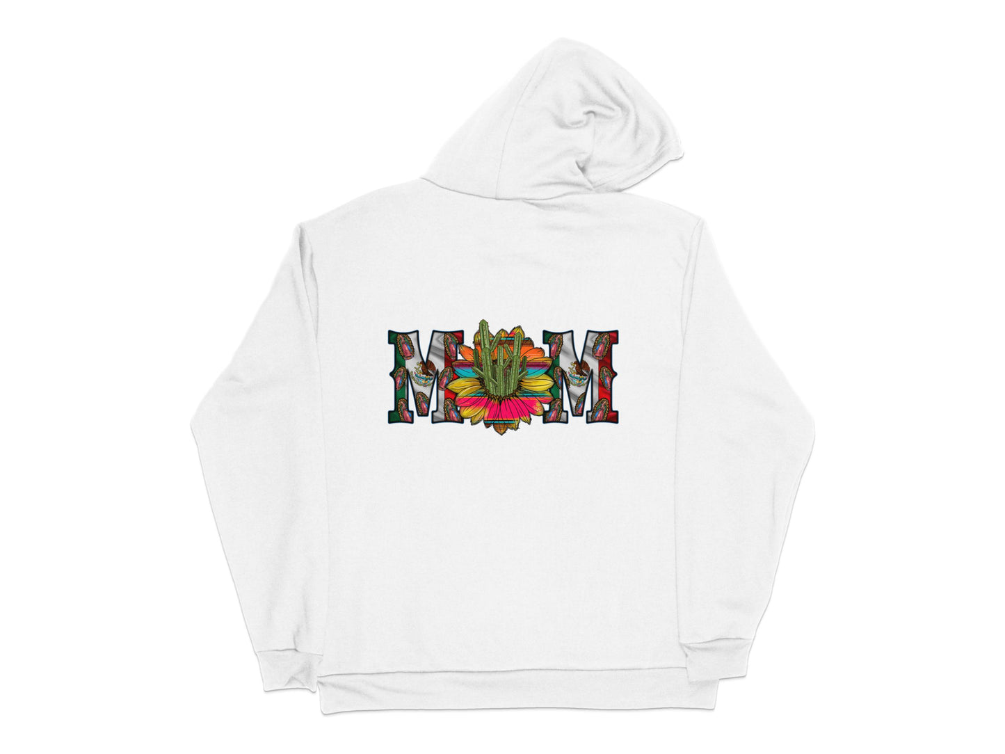 Colorful Mandala Mom Text Hoodie, Unique Floral Design, Comfortable Unisex Sweatshirt, Perfect Gift for Mother