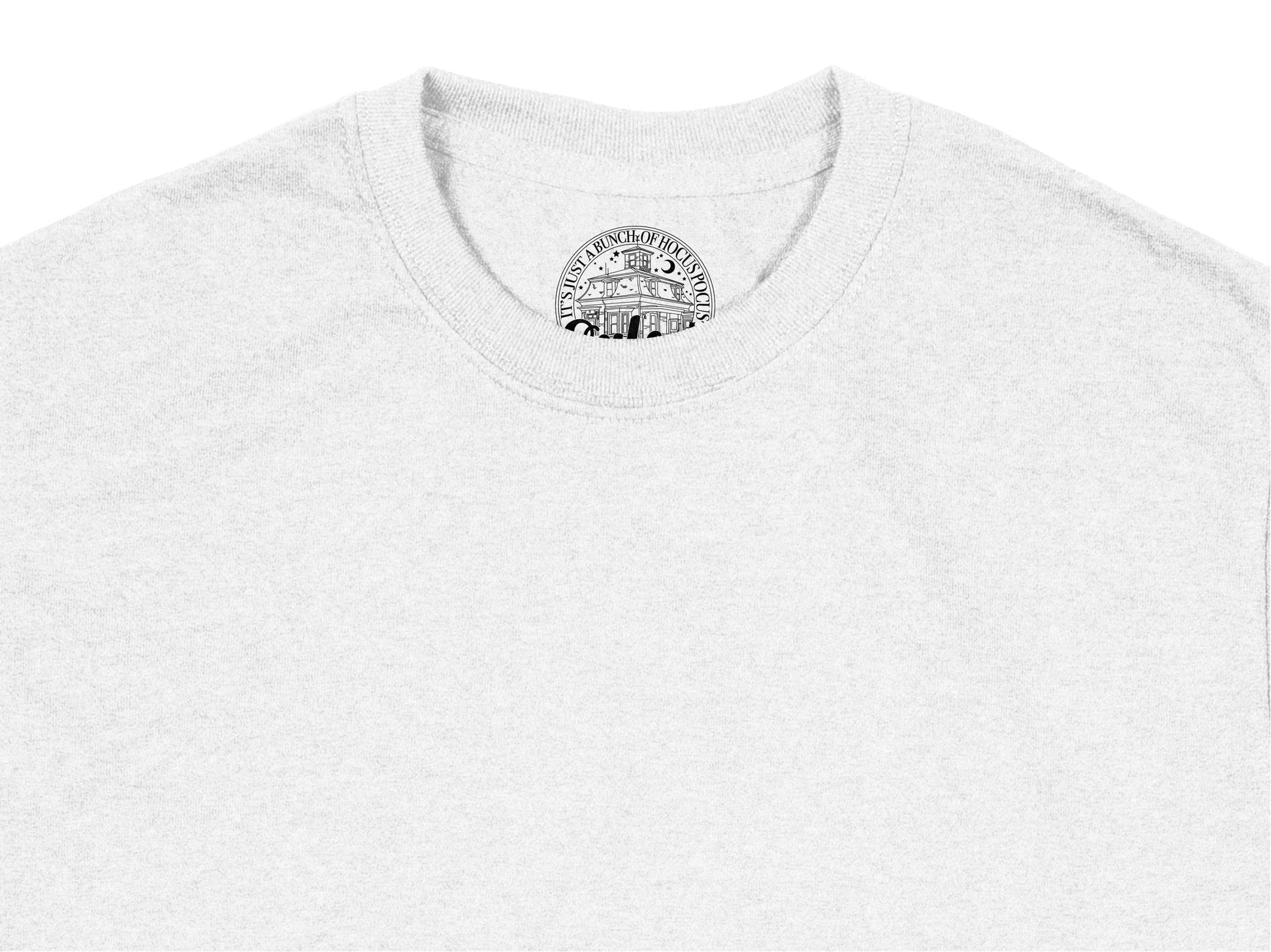 Minimalist Gray T-Shirt with Circular Black and White City Graphic, Unisex Casual Wear