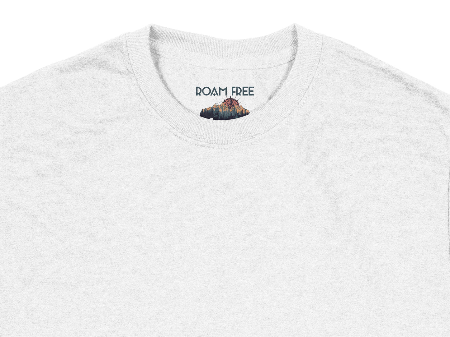 Roam Free Mountain Graphic T-Shirt, Minimalist Nature Inspired Tee, Unisex Cotton Casual Shirt, Adventure Apparel