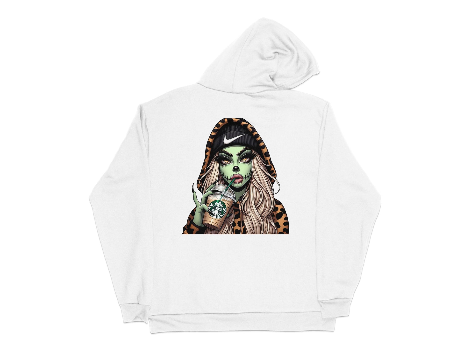 Women's Graphic Hoodie, Trendy Witch Design, Casual Streetwear, Unique Illustrated Sweatshirt, Fashionable Fall Clothing