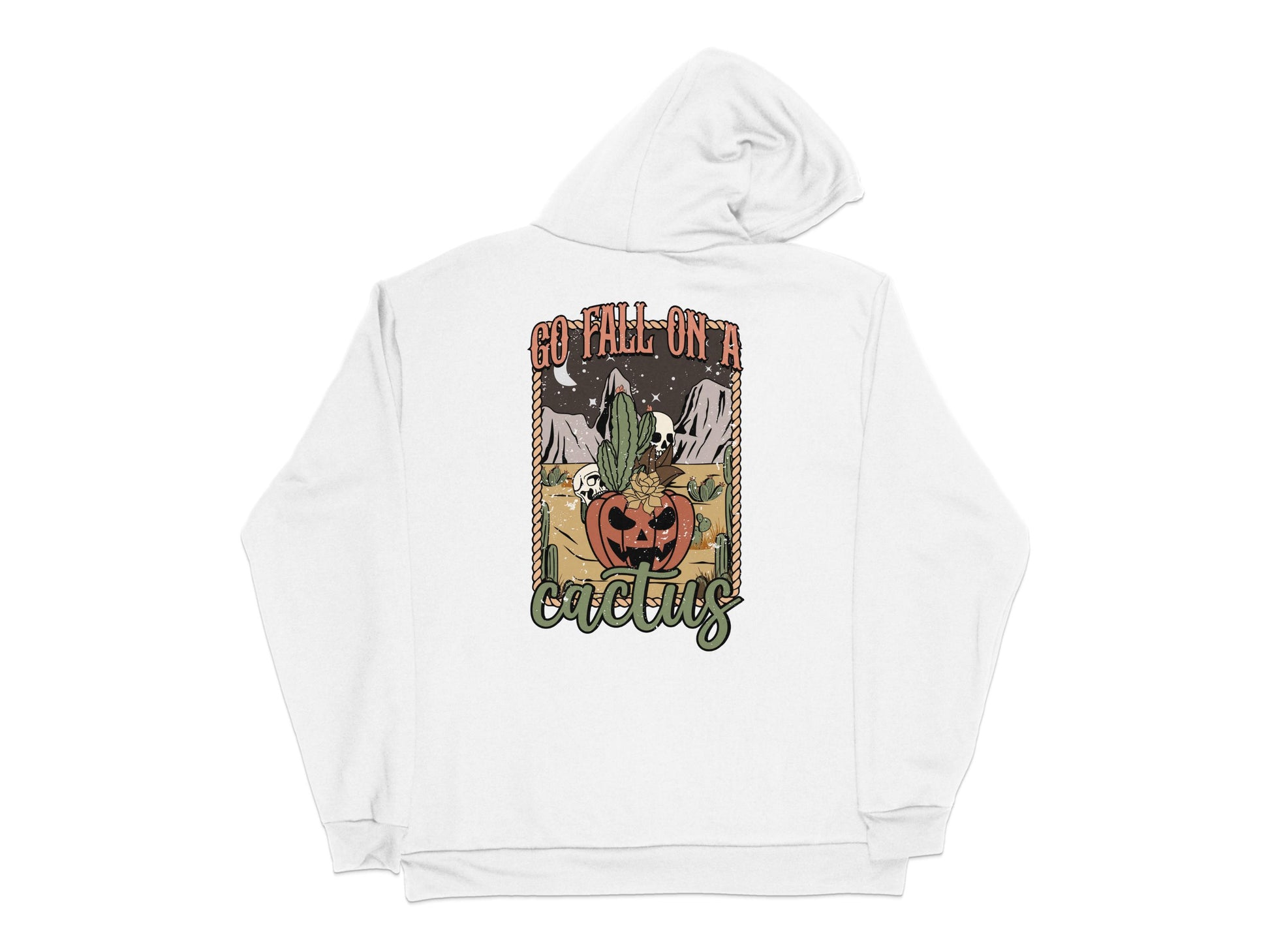 Vintage Cactus Graphic Hoodie, Aesthetic Plant Lover Sweatshirt, Unisex Casual Pullover, Trendy Botanical Apparel