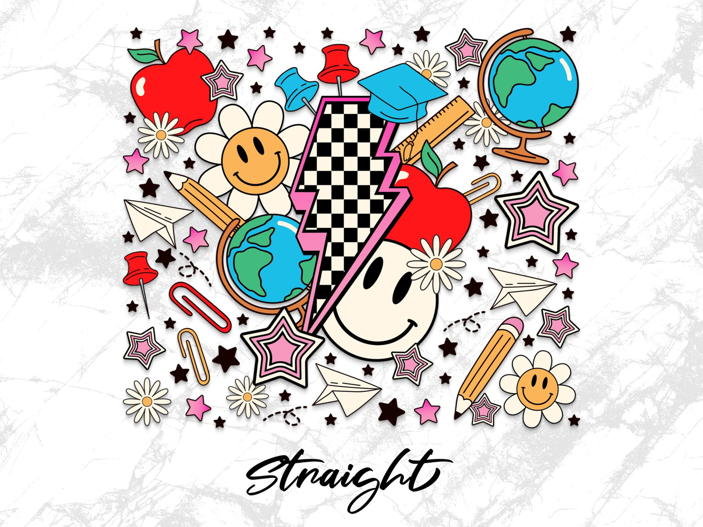 Colorful School Supplies Stickers, Cute Teacher and Student Decals, Fun Classroom Decor, Educational Graphics, Learning Tools, Bright