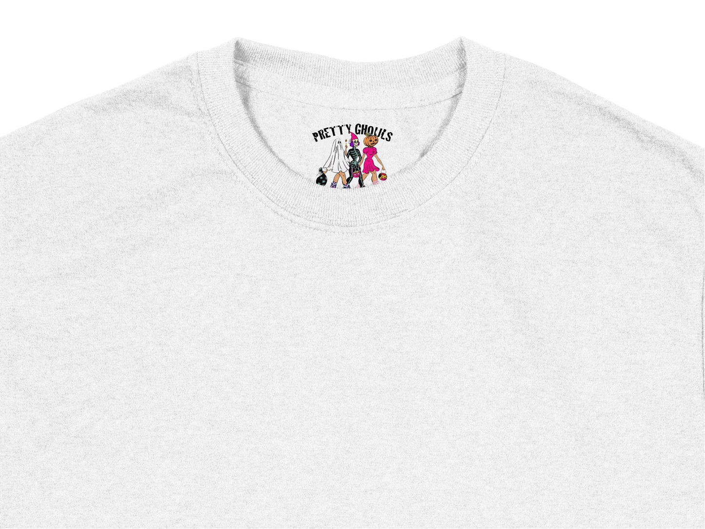 Pretty Ghouls Graphic T-Shirt, Spooky Fun Tee, Goth Glam Style, Casual Unisex Clothing