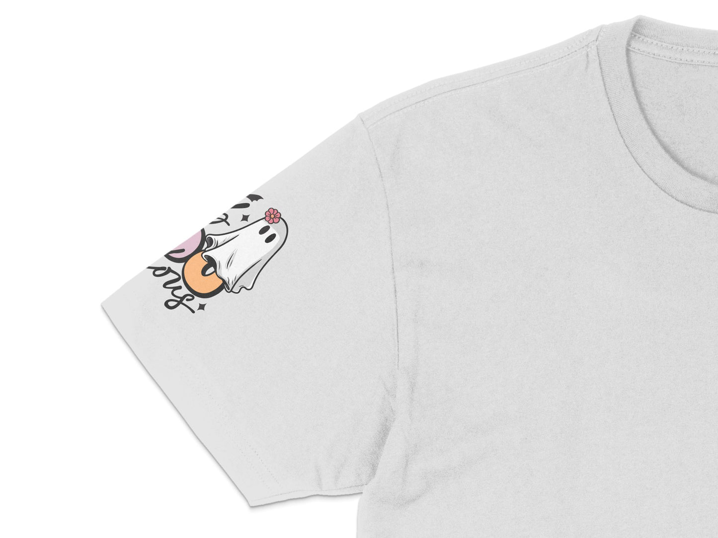 Cute Ghost T-Shirt, Spooky Cartoon Ghost with Heart, Unisex Halloween Tee, Graphic Print Shirt, Casual Fall Fashion, Soft Cotton Top