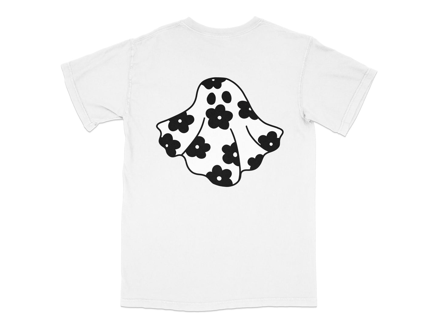 White T-Shirt with Black Paw Print Design, Unisex Cotton Tee, Casual Graphic Shirt for Animal Lovers