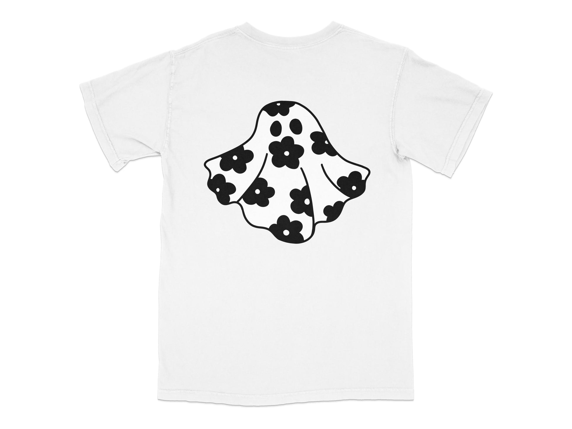 White T-Shirt with Black Paw Print Design, Unisex Cotton Tee, Casual Graphic Shirt for Animal Lovers