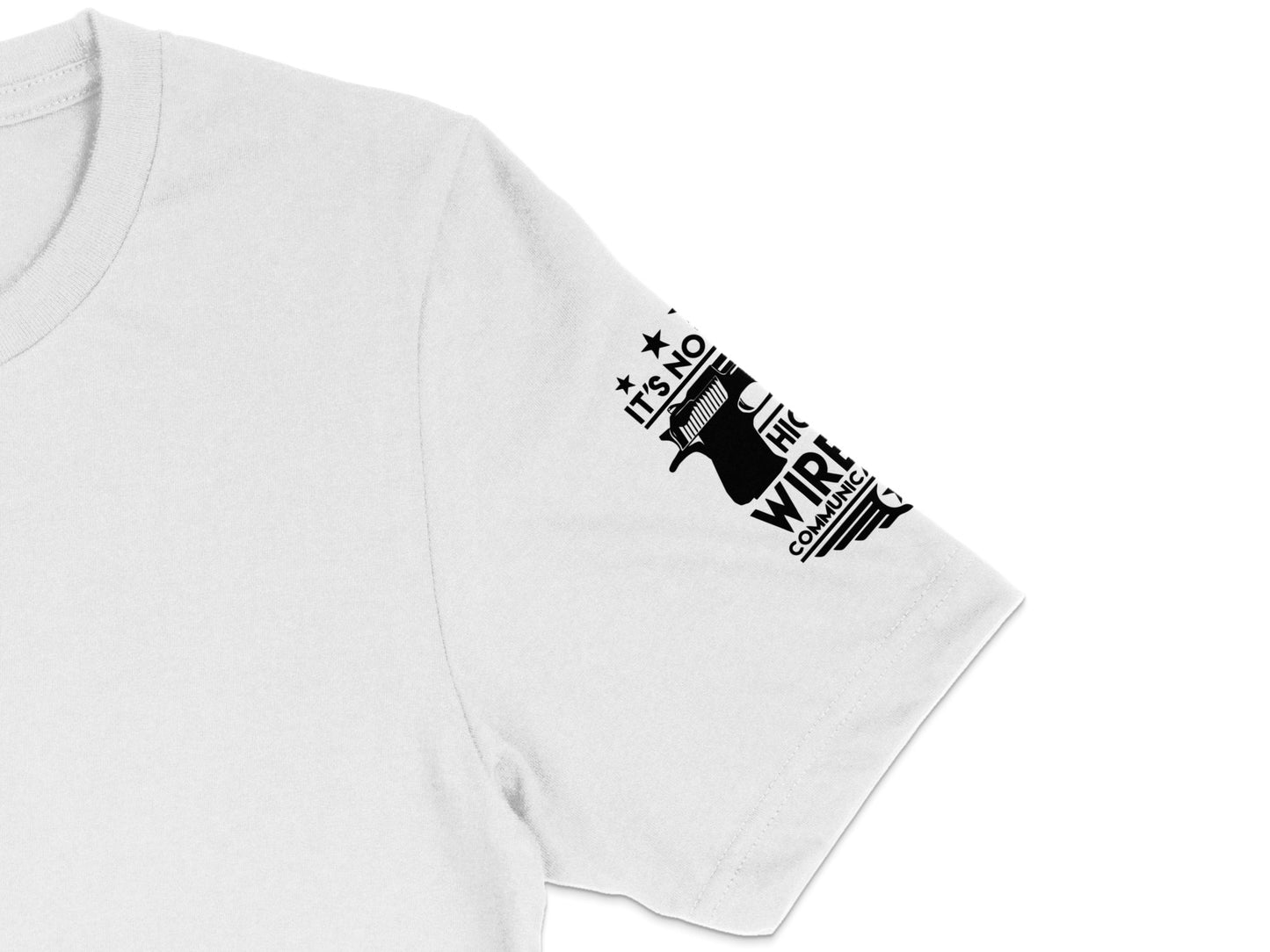 White T-Shirt with Graphic Print, Unisex Casual Tee, Short Sleeve Shirt with Text and Symbols Design
