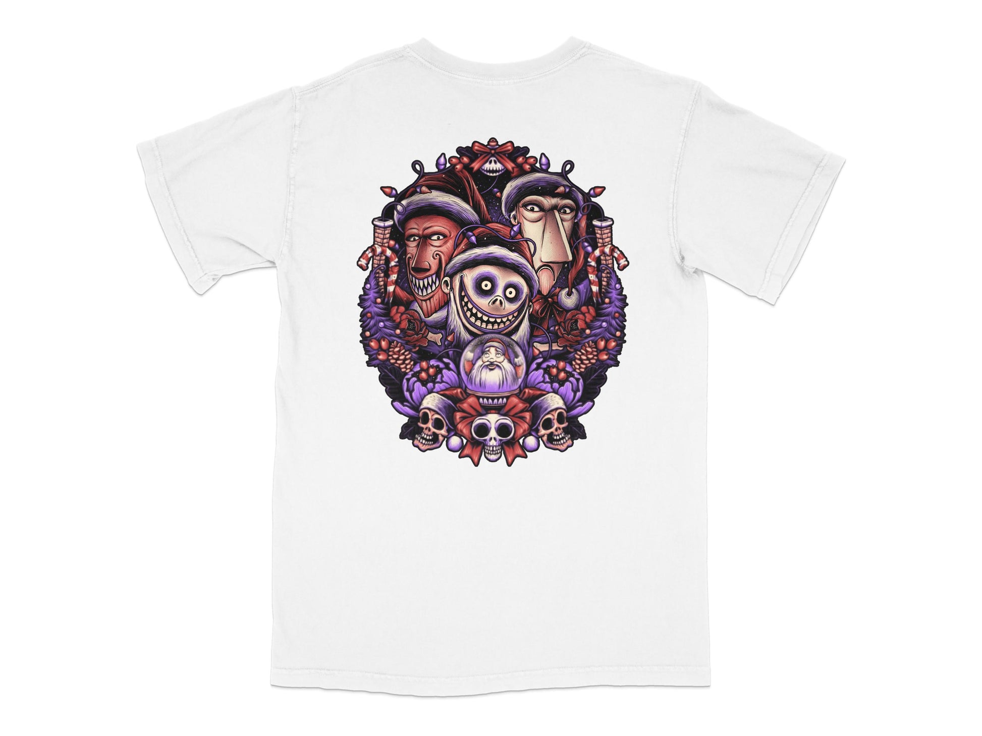 Men's Graphic T-Shirt with Unique Colorful Mask Design, Artistic Casual Wear, Short Sleeve Cotton Tee