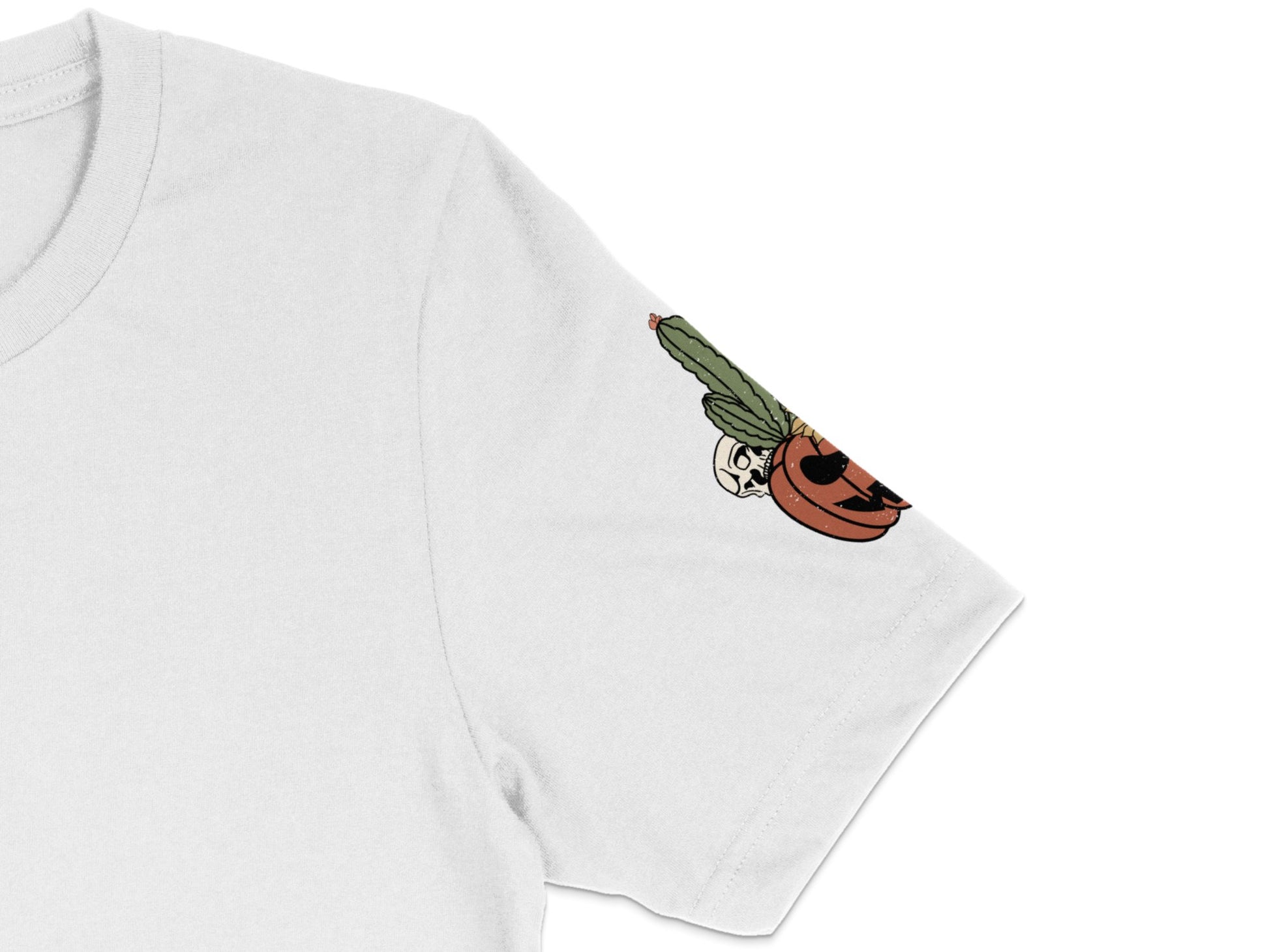 White T-Shirt with Cute Cartoon Vegetable Print, Unisex Graphic Tee, Casual Summer Style Top