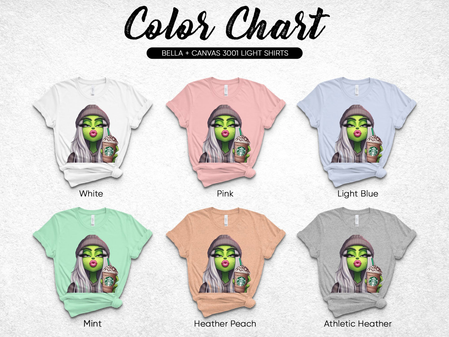 Bella Canvas 3001 Light Shirts, Fashion Girl Printed Tees, Various Colors Available