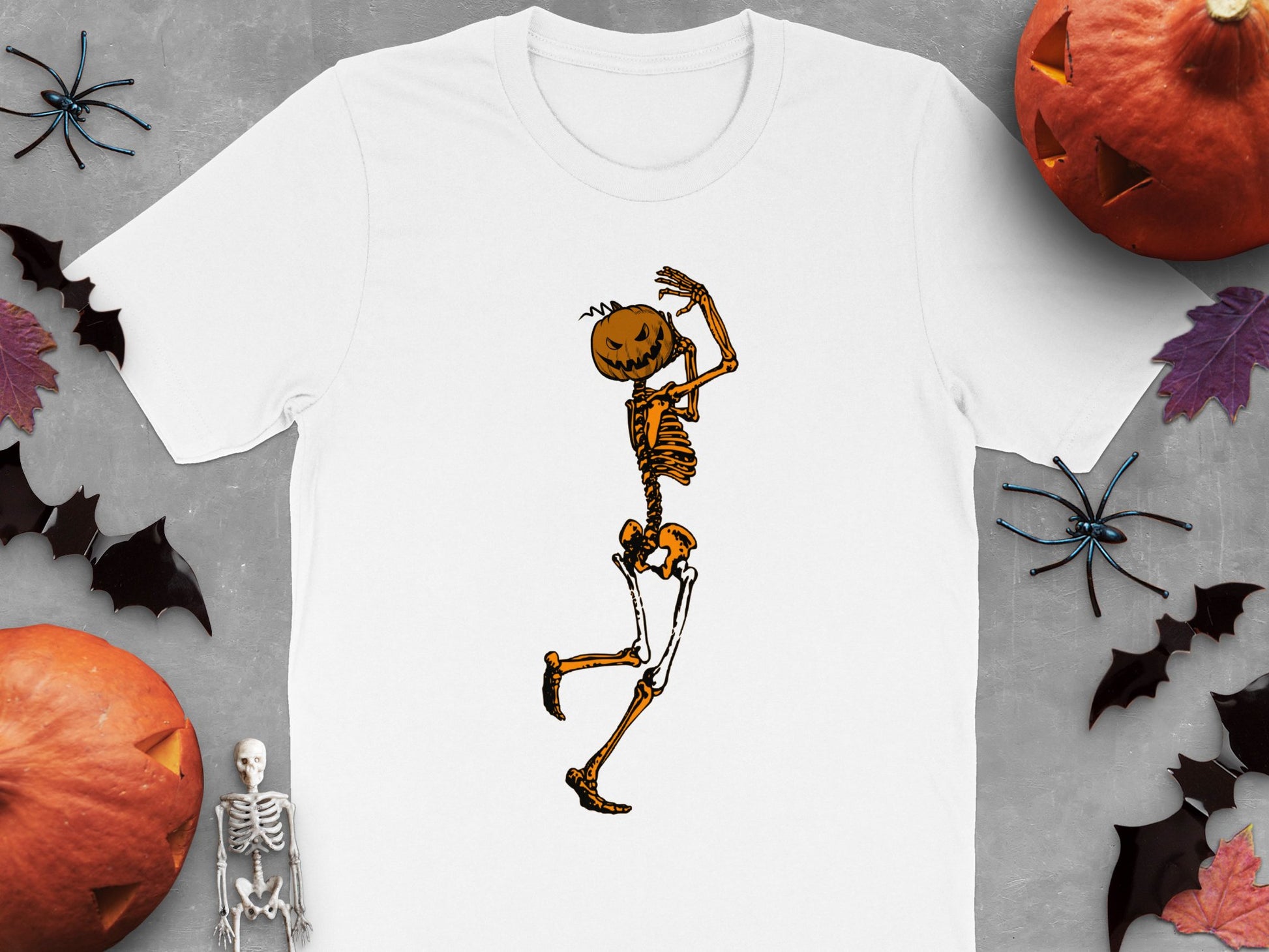 Halloween Skeleton Dance T-Shirt, Funny Spooky Graphic Tee, Men Women Casual Shirt