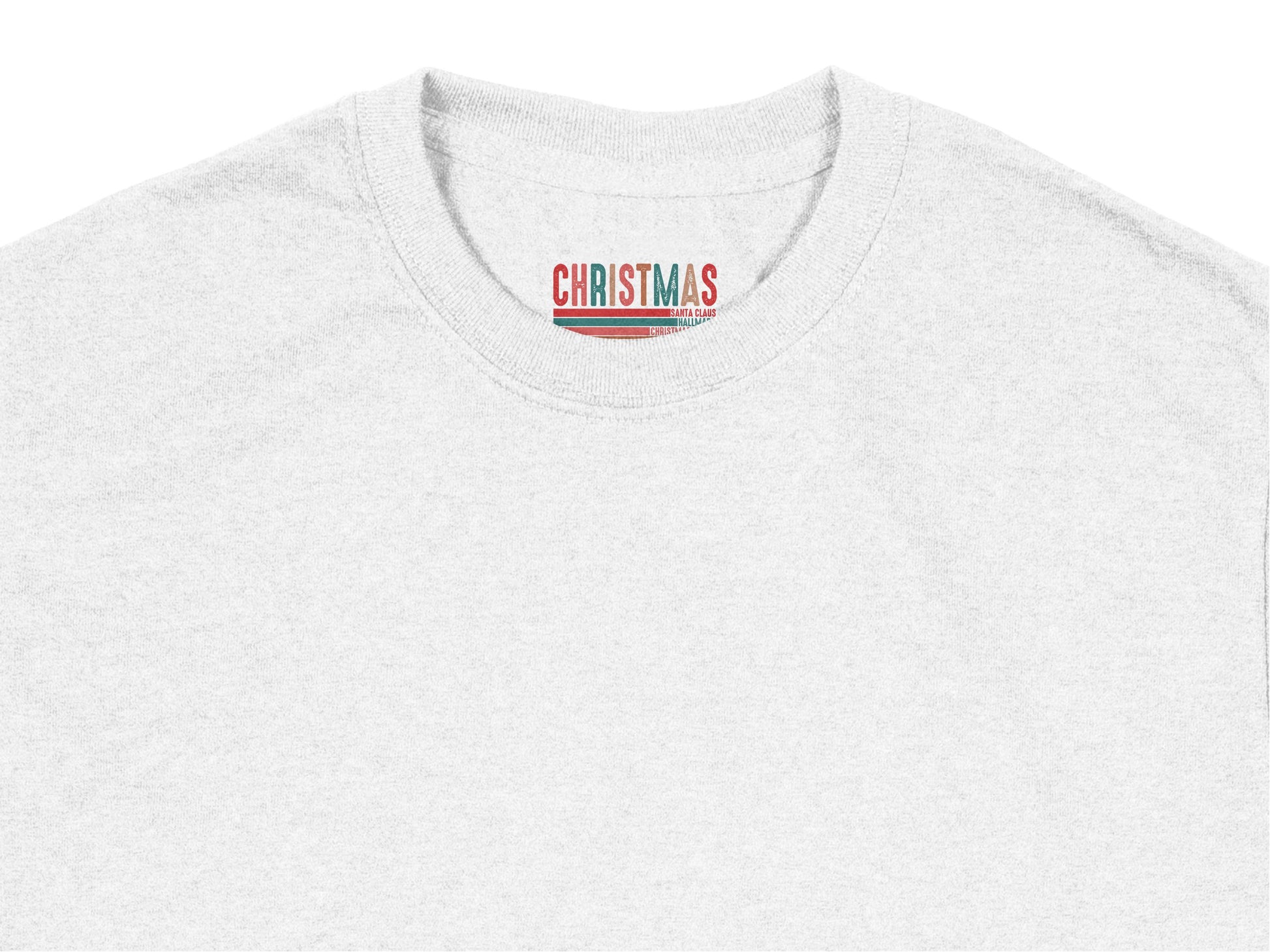 Minimalist Christmas Sweatshirt, Simple Holiday Design, Unisex Grey Pullover, Festive Winter Apparel