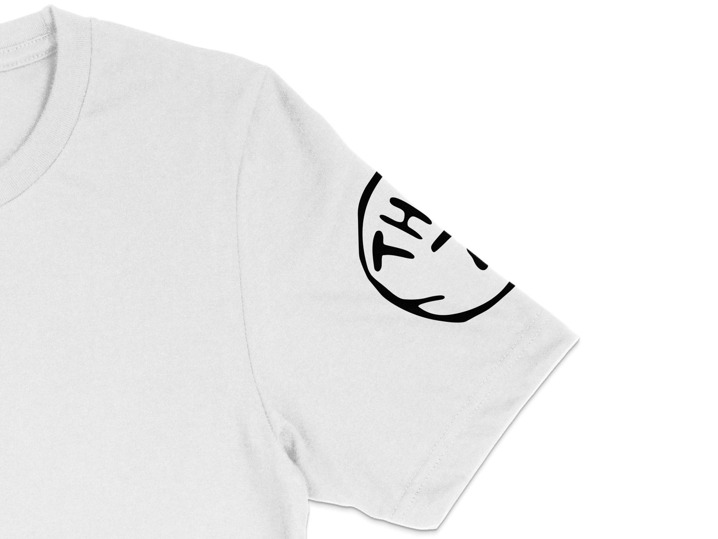 Minimalist Smiley Face T-Shirt, Modern Abstract Graphic Tee, Unisex White Cotton Shirt, Casual Streetwear, Trendy Top for All Ages