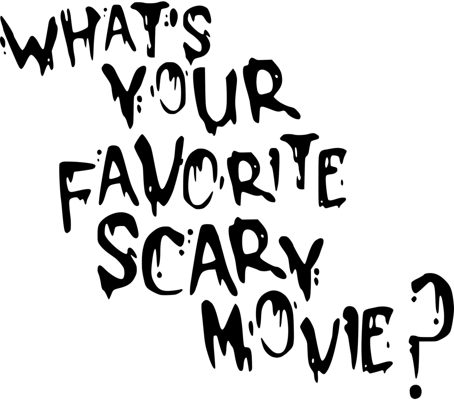 Scary Movie Quote Wall Art, Black and White Halloween Decor, Horror Film Typography Poster