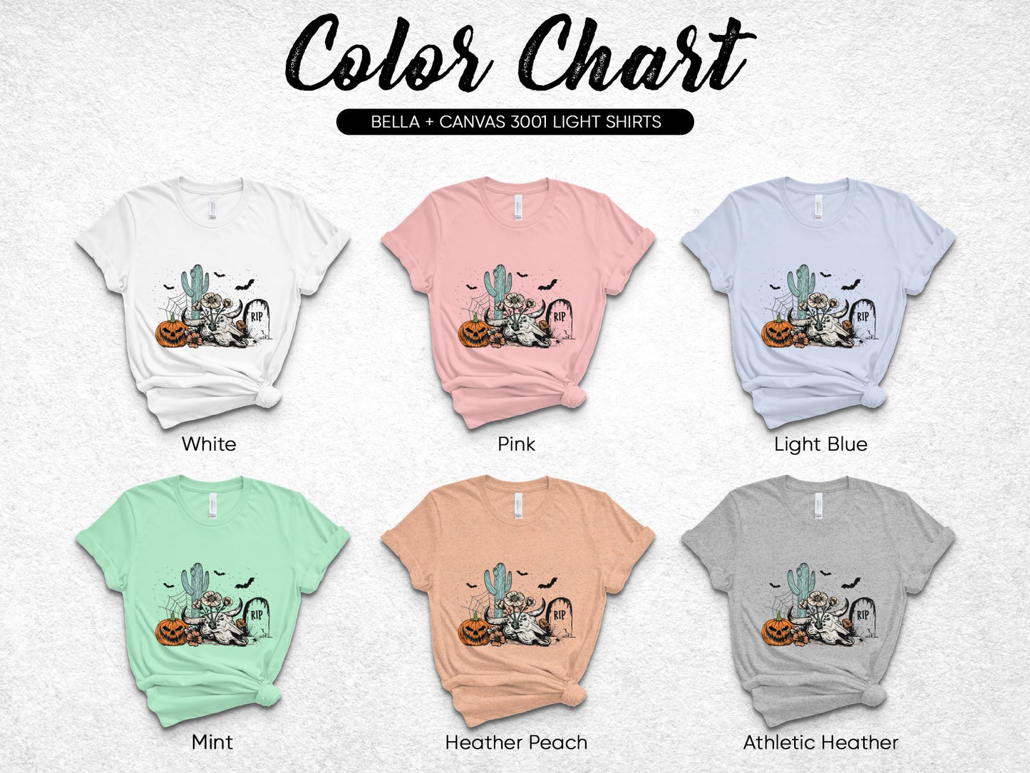 Colorful Cute Cactus T-Shirt, Bella Canvas 3001, Unisex Graphic Tee, Summer Casual Apparel in White, Pink, Blue, Mint, Heather