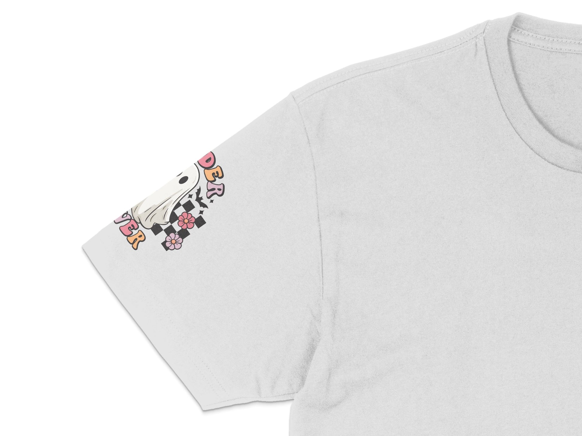 White Graphic T-Shirt with Unique Squid Illustration, Colorful Nautical Design, Trendy Casual Wear