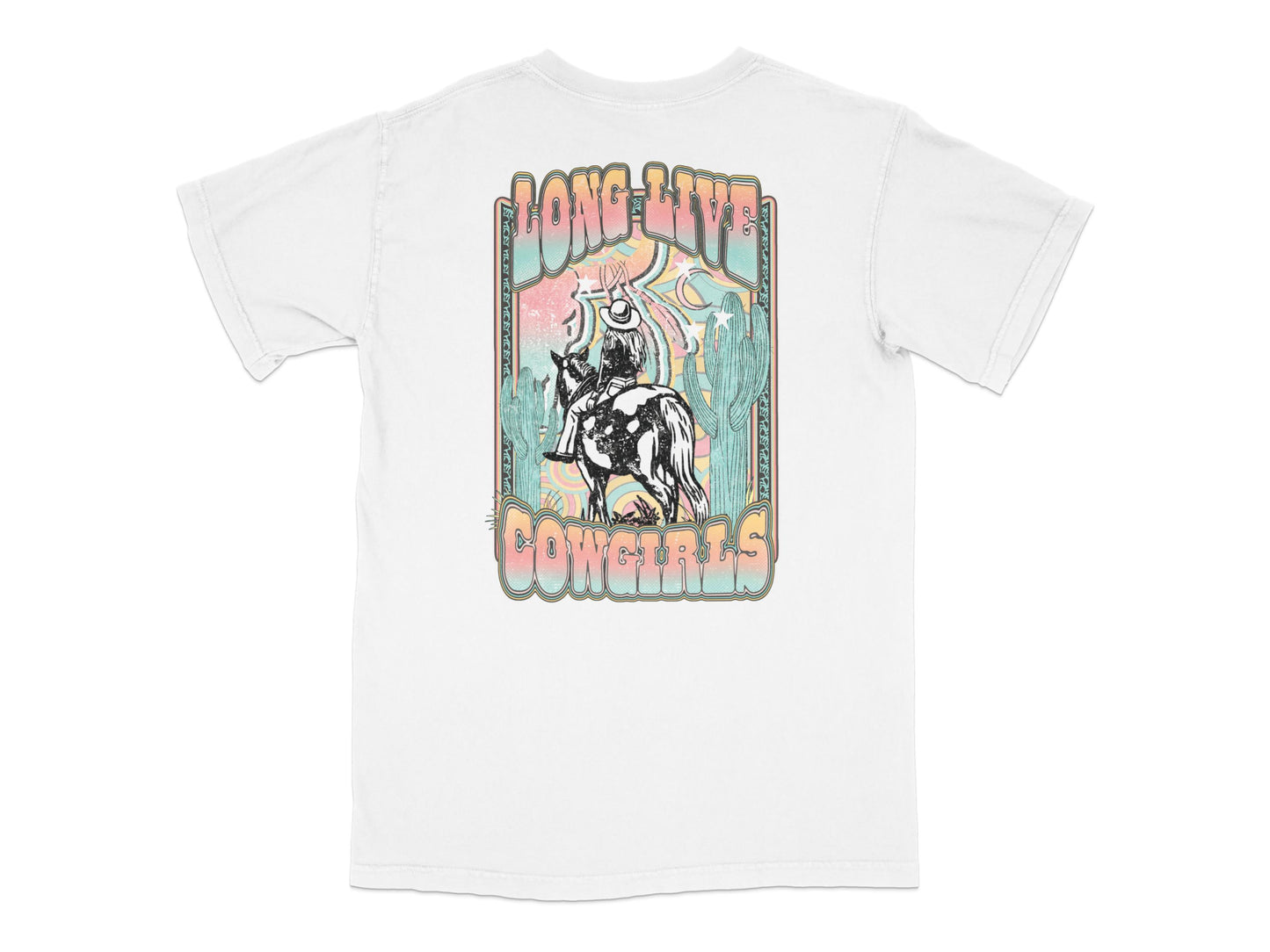 Vintage Inspired Long Live Cowgirls T-Shirt, Retro Western Graphic Tee, Unique Cowboy Design Shirt, Unisex Fashion Clothing