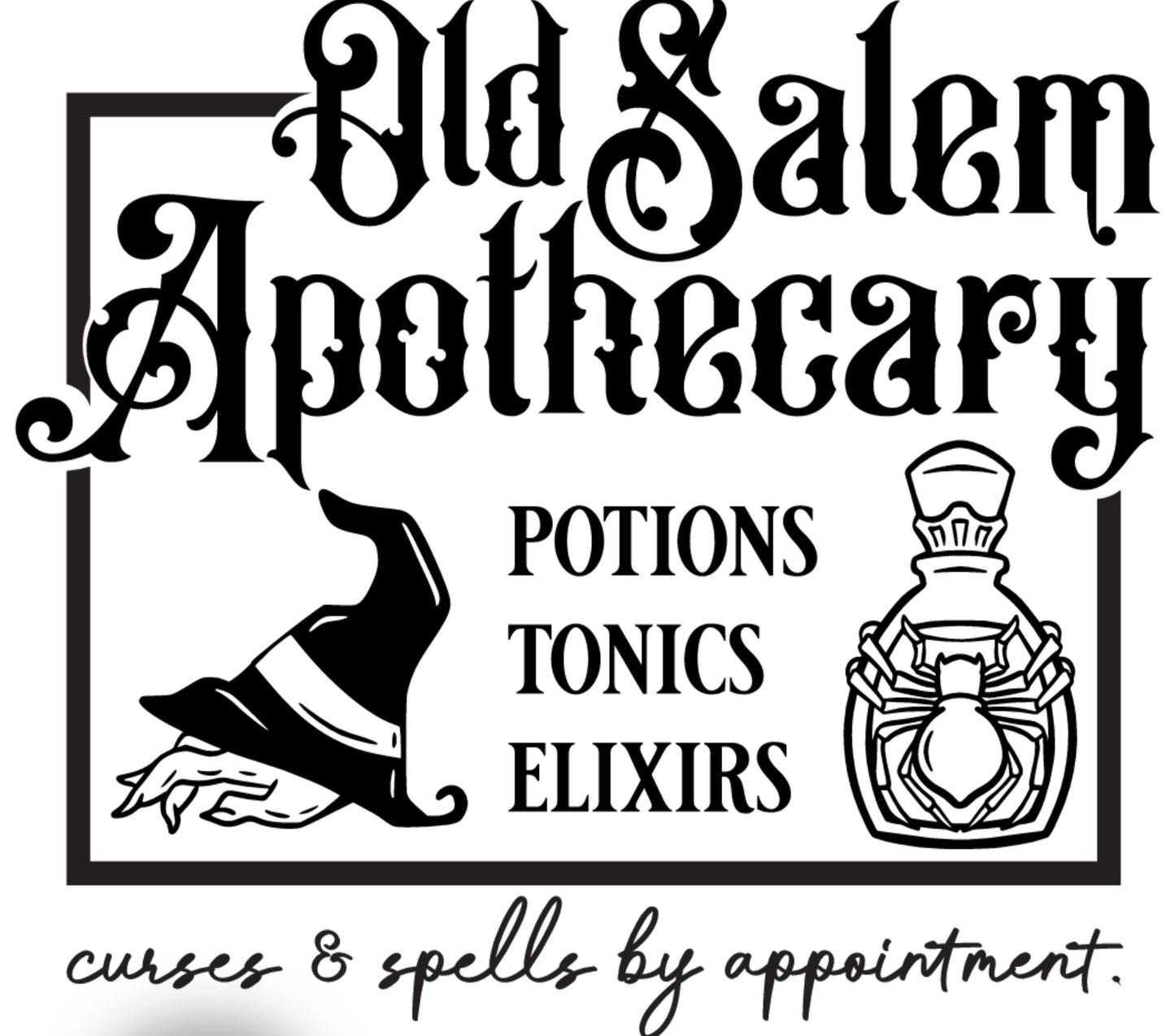 Old Salem Apothecary Potions Tonics Elixirs Vintage Style Witchcraft Decor Sign