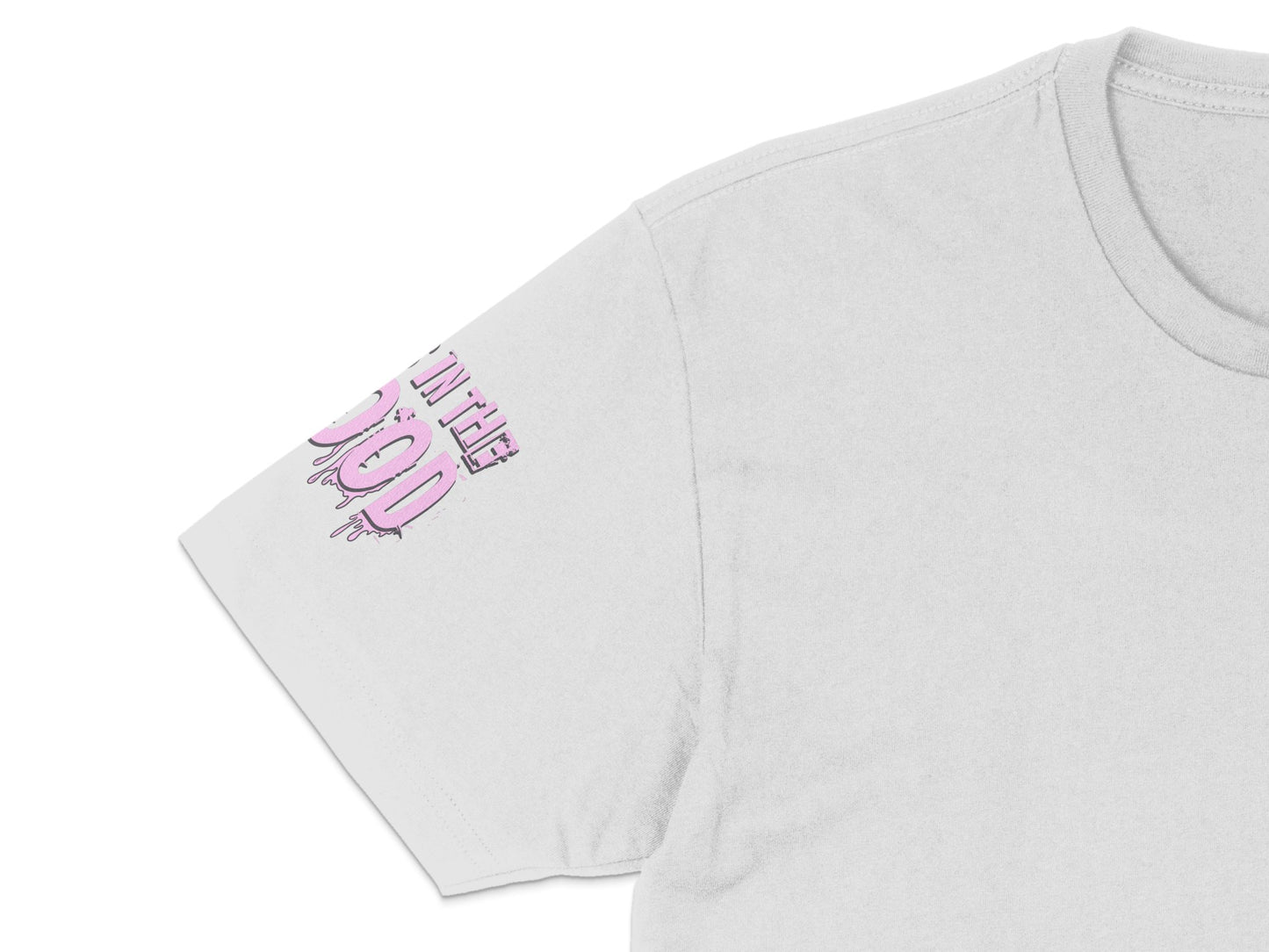Vintage White T-Shirt with Pink Retro Style Graphic, Casual 90s Fashion Tee, Unisex Cotton Shirt