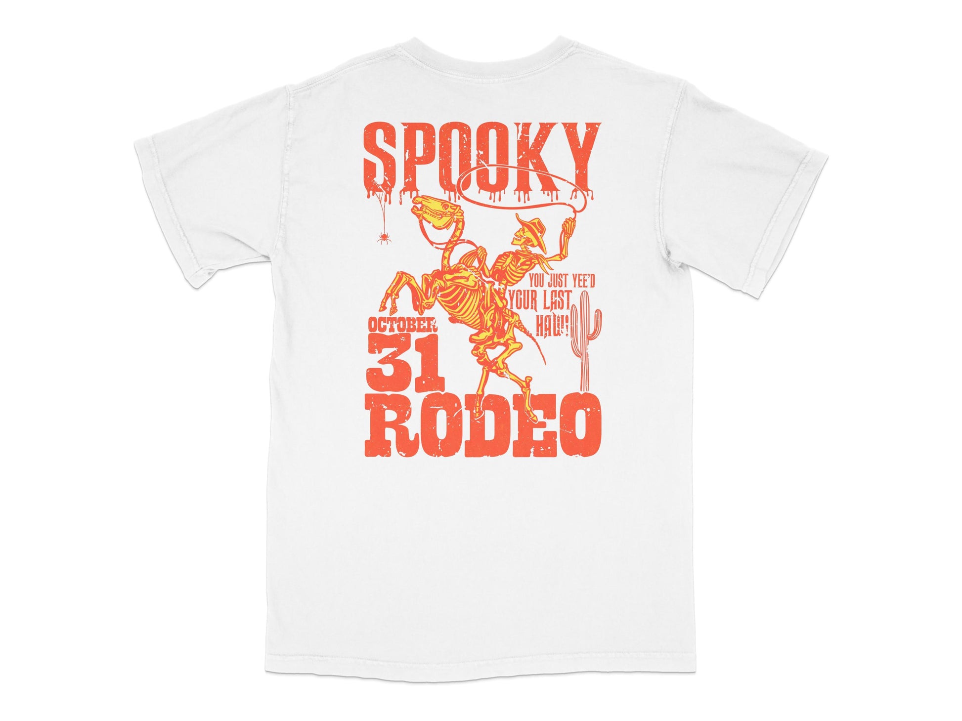 Spooky Rodeo Halloween T-Shirt, Vintage Cowboy Ghost Design, Unisex October 31st Tee, Unique Holiday Apparel