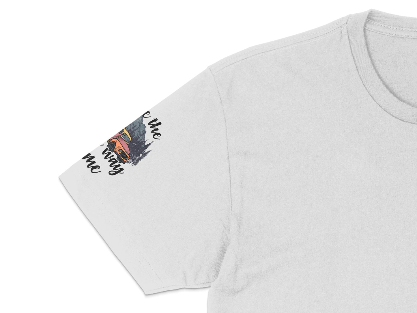 Unisex White T-Shirt With Mountain Graphic, Vintage Style Casual Tee, Nature Lover Gift, Soft Cotton Shirt