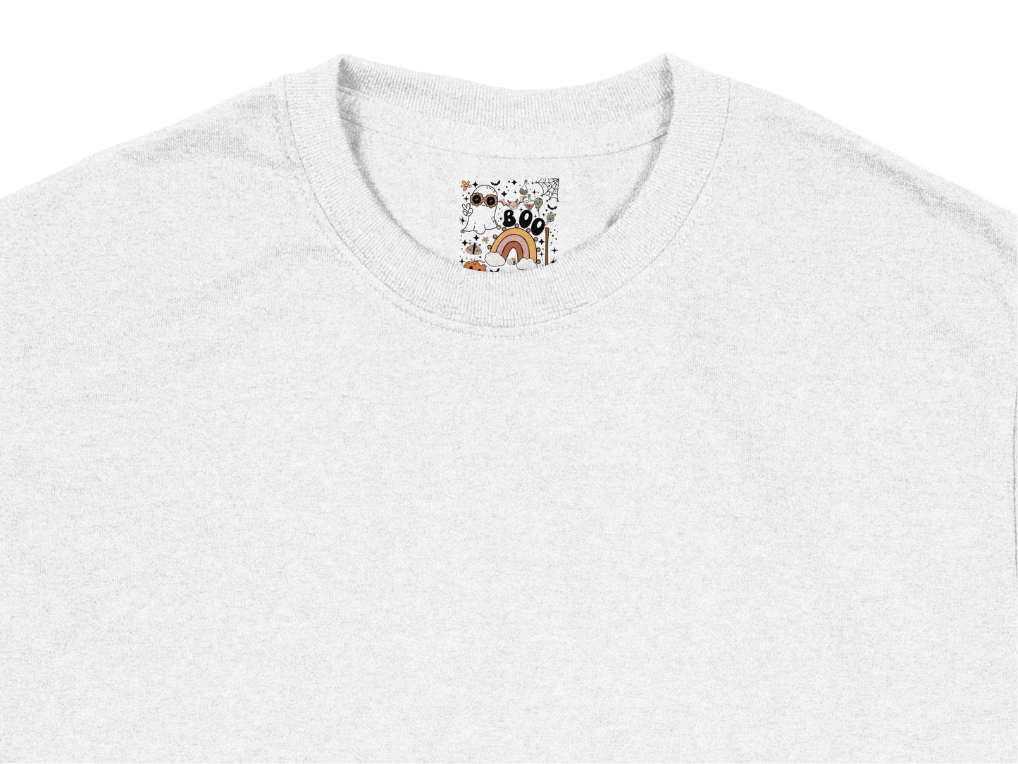 Unisex Gray T-Shirt with Abstract Rainbow Print, Casual Cotton Tee, Trendy Graphic Top for All Ages