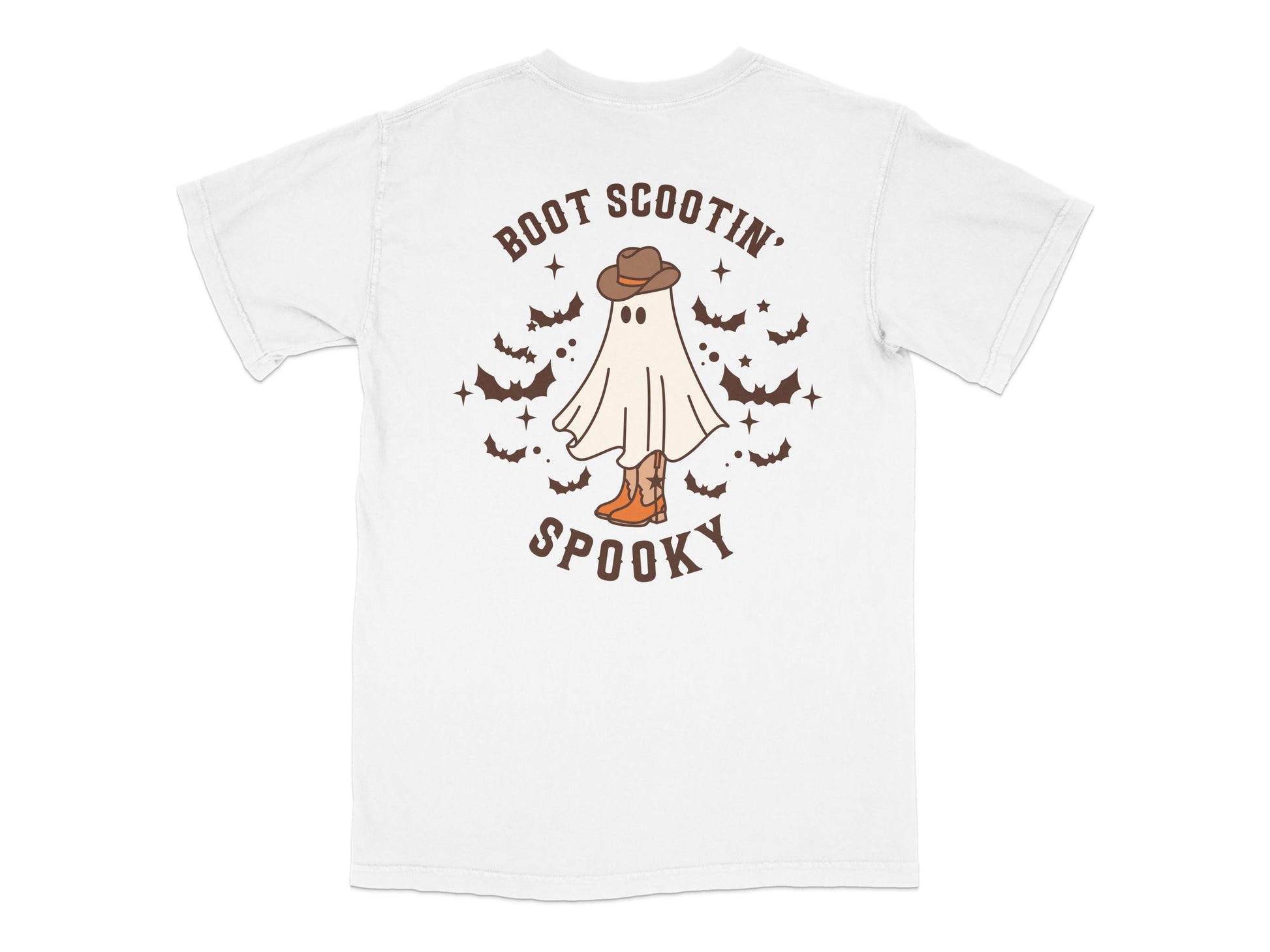 Boot Scootin' Spooky Ghost T-Shirt, Cute Halloween Cowboy Tee, Unisex Western Inspired Apparel