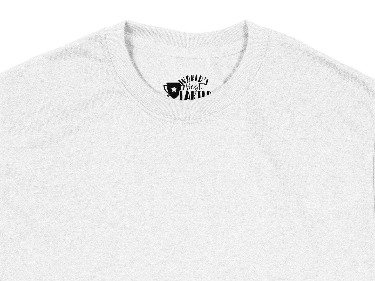 World's Greatest Dad T-Shirt, Star Print White Tee, Father's Day Gift, Casual Wear