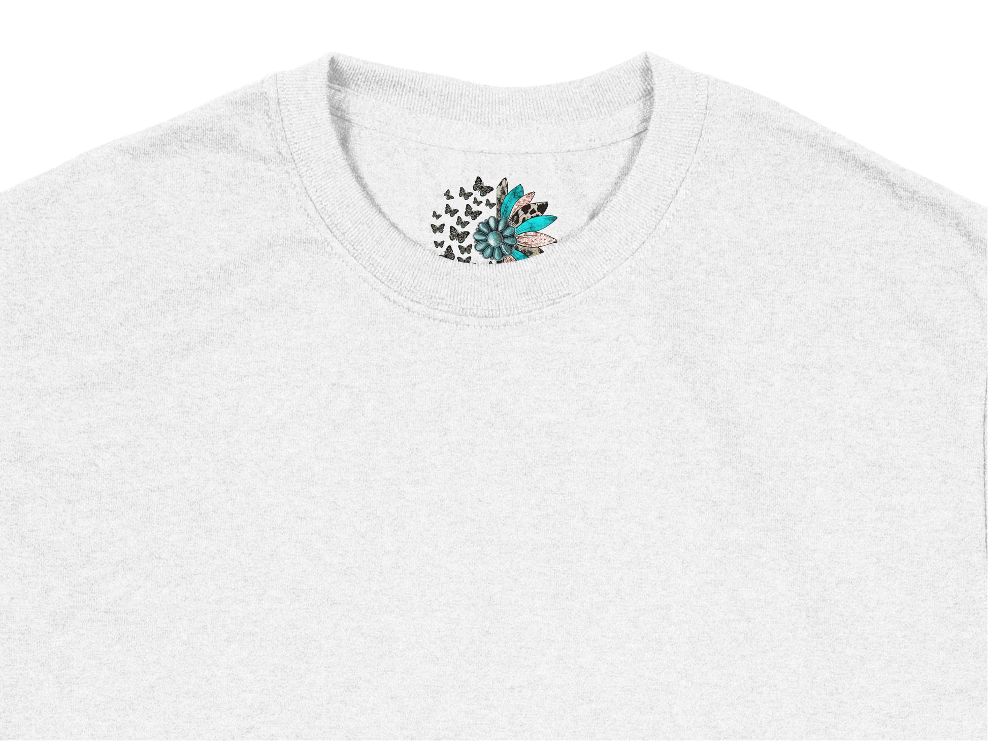 Grey Embroidered T-Shirt, Minimalist Feather Design, Unisex Cotton Tee, Soft Casual Top, Artistic Apparel, Unique Gift Idea