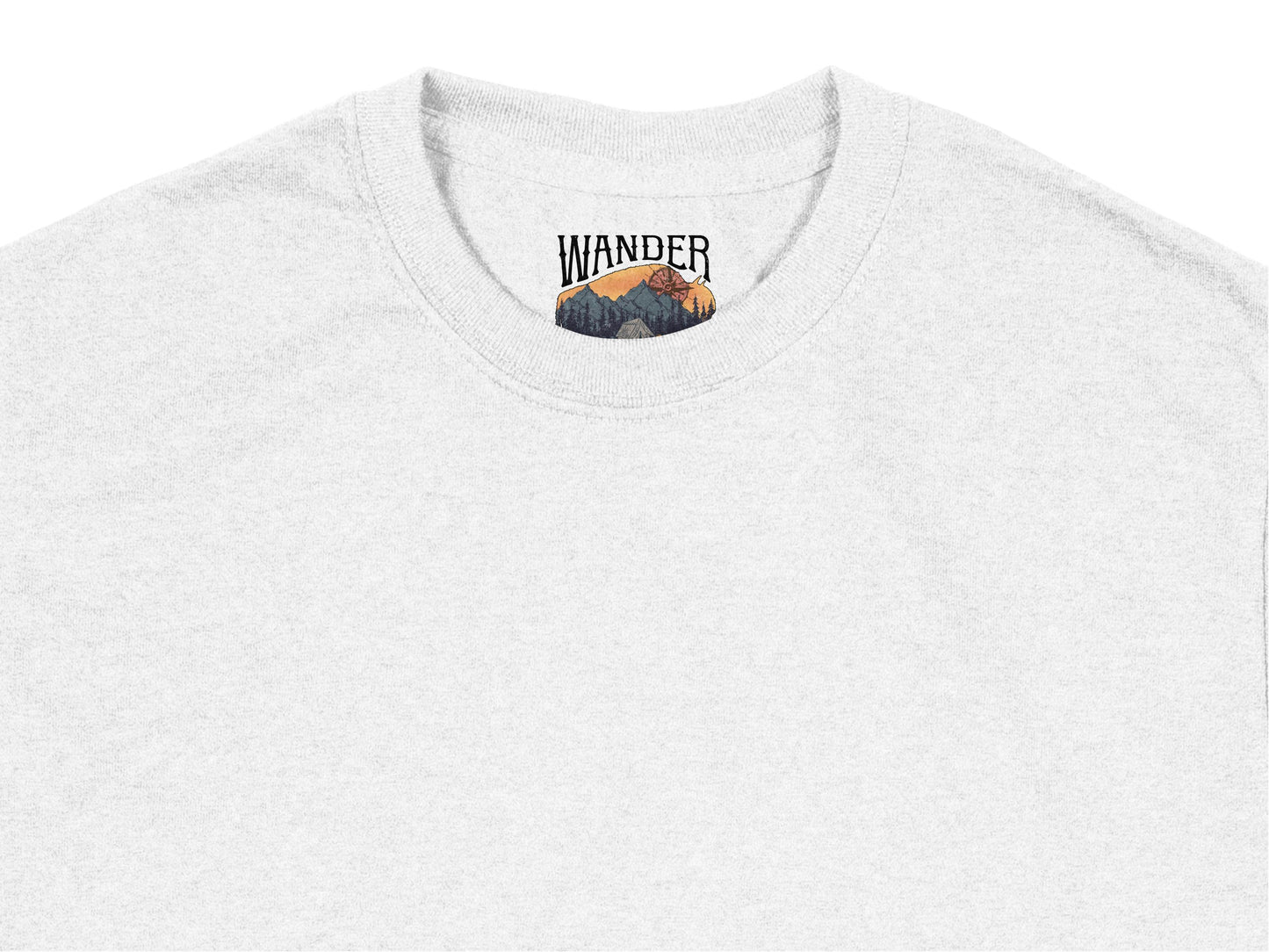 Wander Mountain Graphic T-Shirt, Men's Vintage Inspired Grey Tee, Casual Hiking Apparel, Outdoor Adventure Clothing, Gift for Travelers