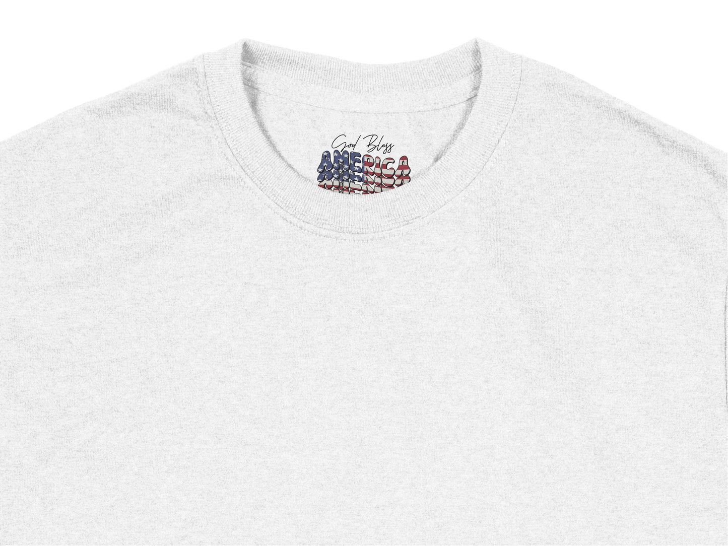 God Bless America T-Shirt, Patriotic USA Flag Design, Casual Graphic Tee, Unisex Cotton Top, 4th of July Apparel, Summer Fashion
