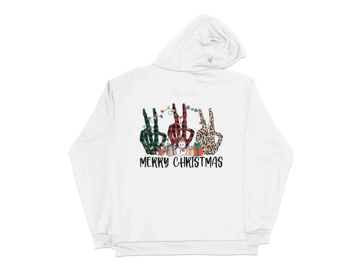 Merry Christmas Sweatshirt, Festive Holiday Clothing, Fun Hand Sign Design, Unisex Winter Apparel