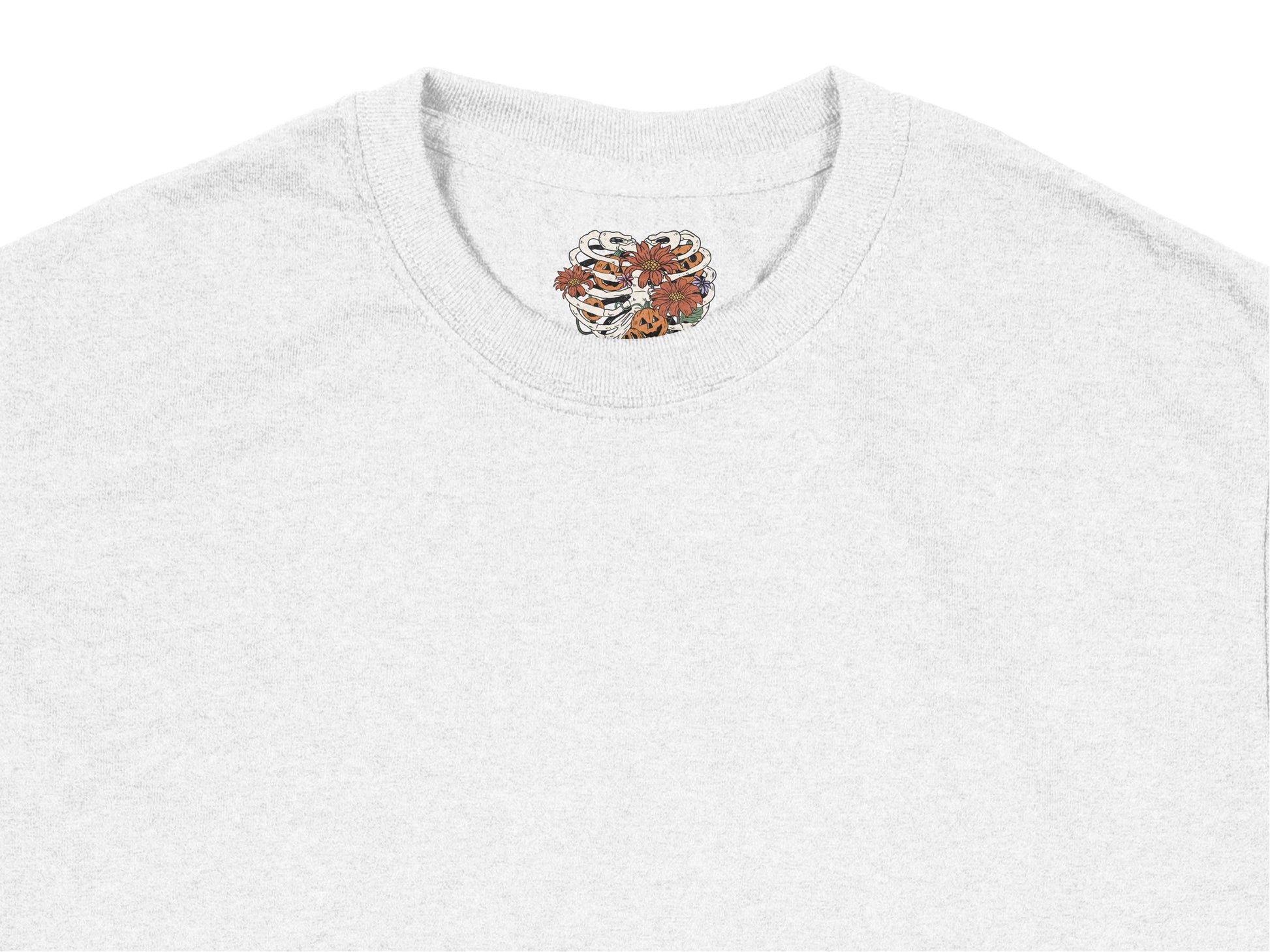 Grey Crewneck Sweatshirt with Small Tiger Embroidery, Unisex Casual Pullover, Trendy Animal Design Sweater