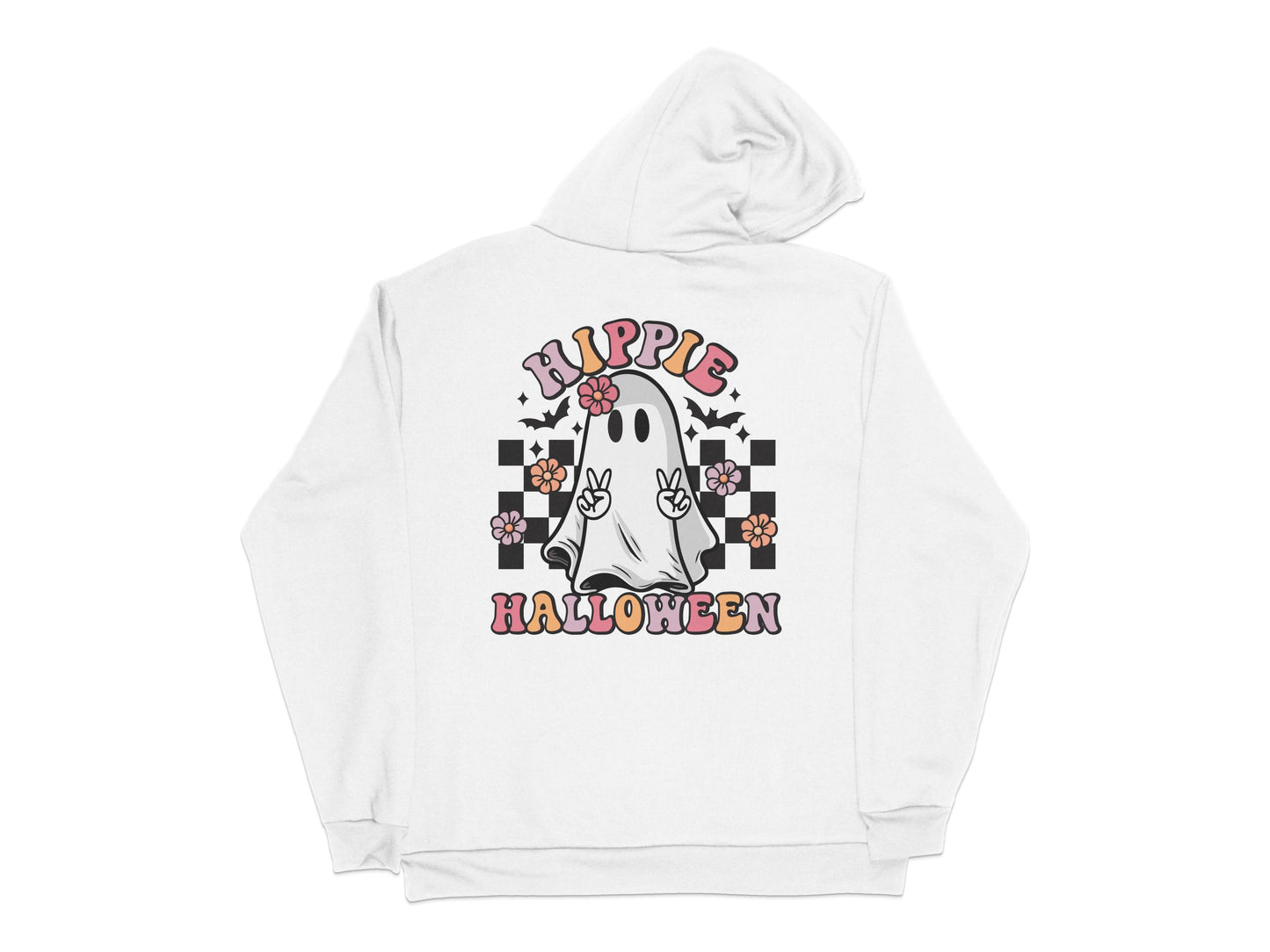 Cute Ghost Hoodie, Happy Halloween Sweatshirt, Women's Fall Apparel, Spooky Casual Fashion, October Clothing