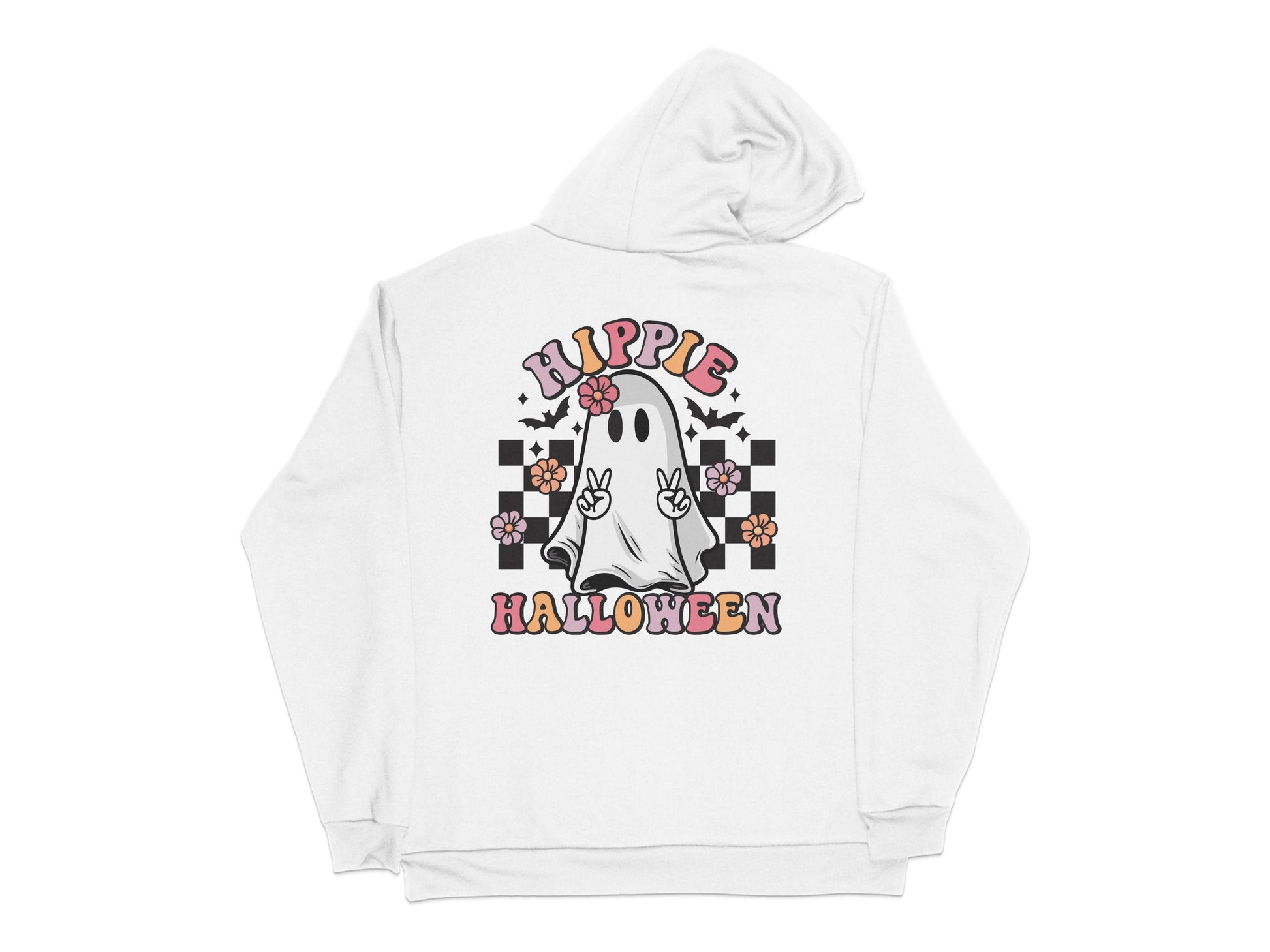 Cute Ghost Hoodie, Happy Halloween Sweatshirt, Women's Fall Apparel, Spooky Casual Fashion, October Clothing