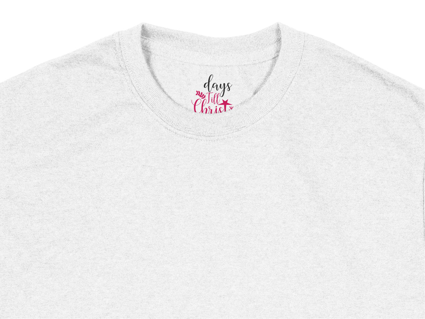 Days Till Christmas Pink and Black Text Design Print Ready DTF Transfers | SKU: CHR007