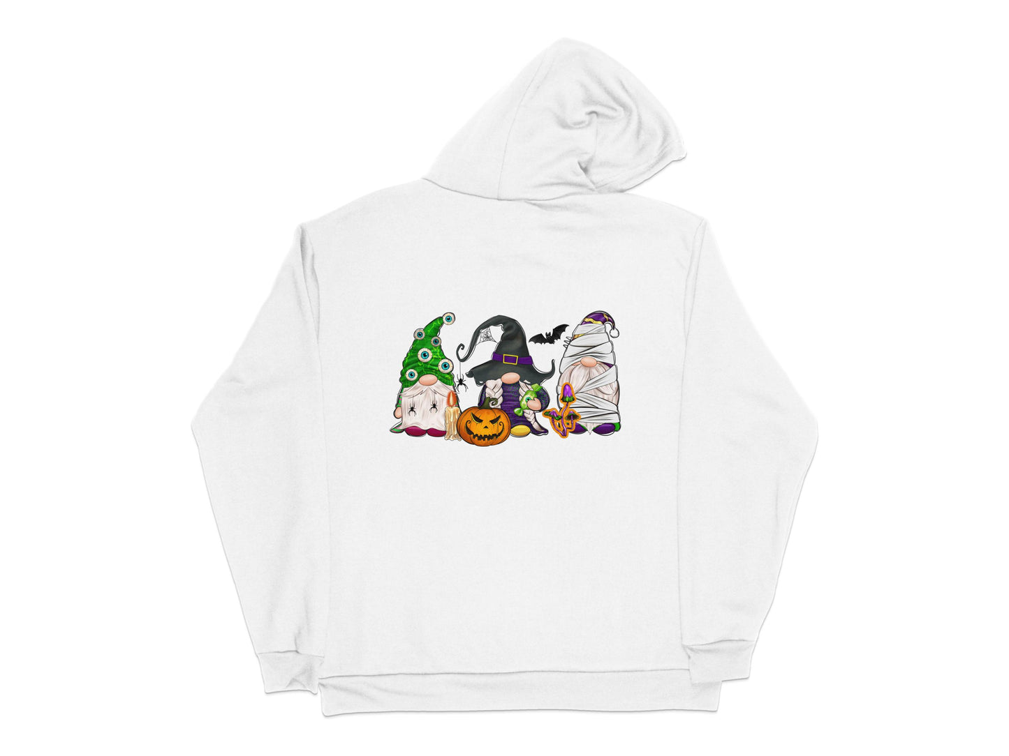 Halloween Themed Hoodie with Cat and Pumpkin Design, Spooky Casual Unisex Sweatshirt